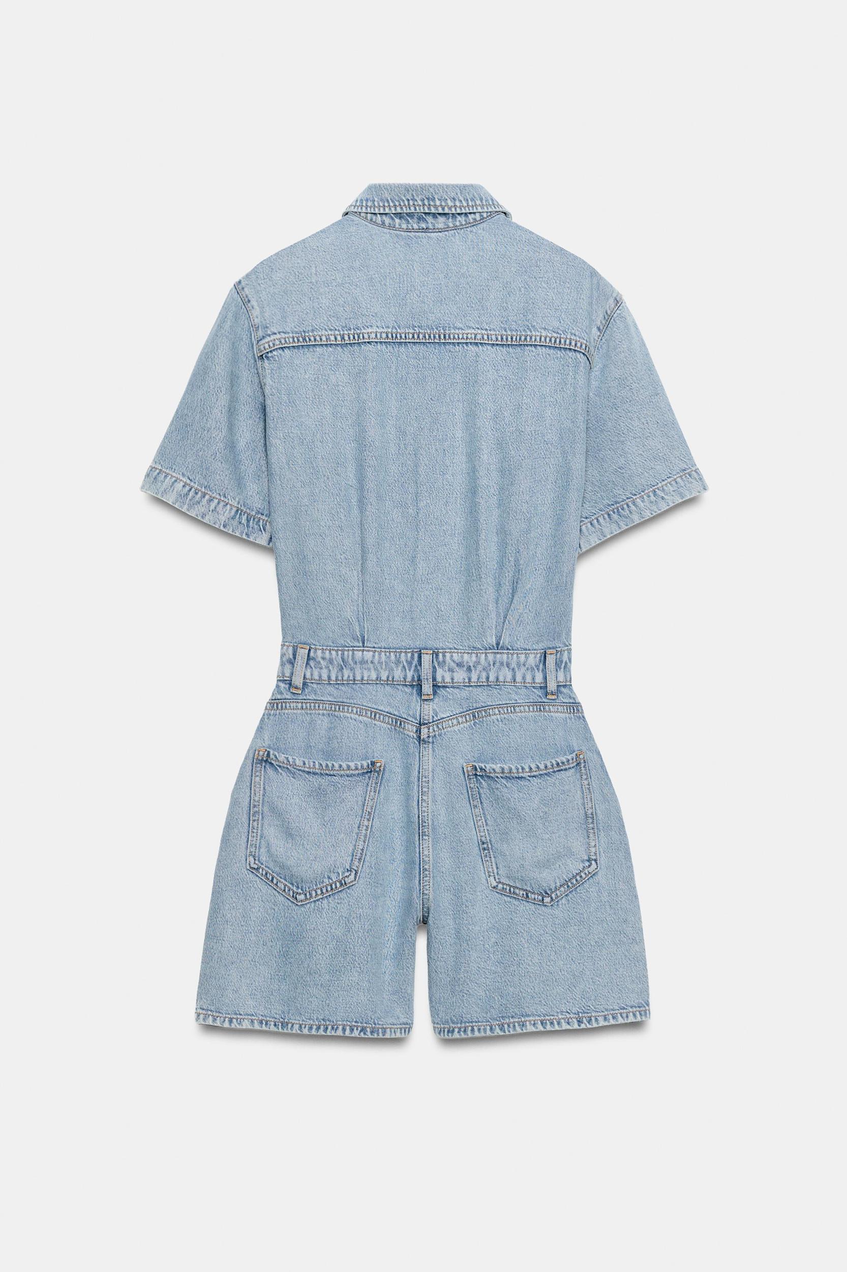 Z1975 SHORT FLOWY DENIM JUMPSUIT Product Image