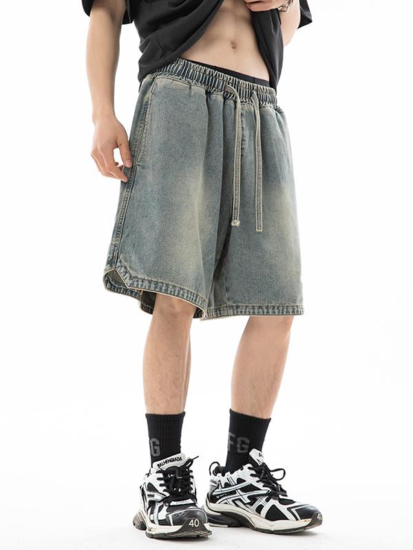 Men's Casual Loose Denim Shorts Product Image
