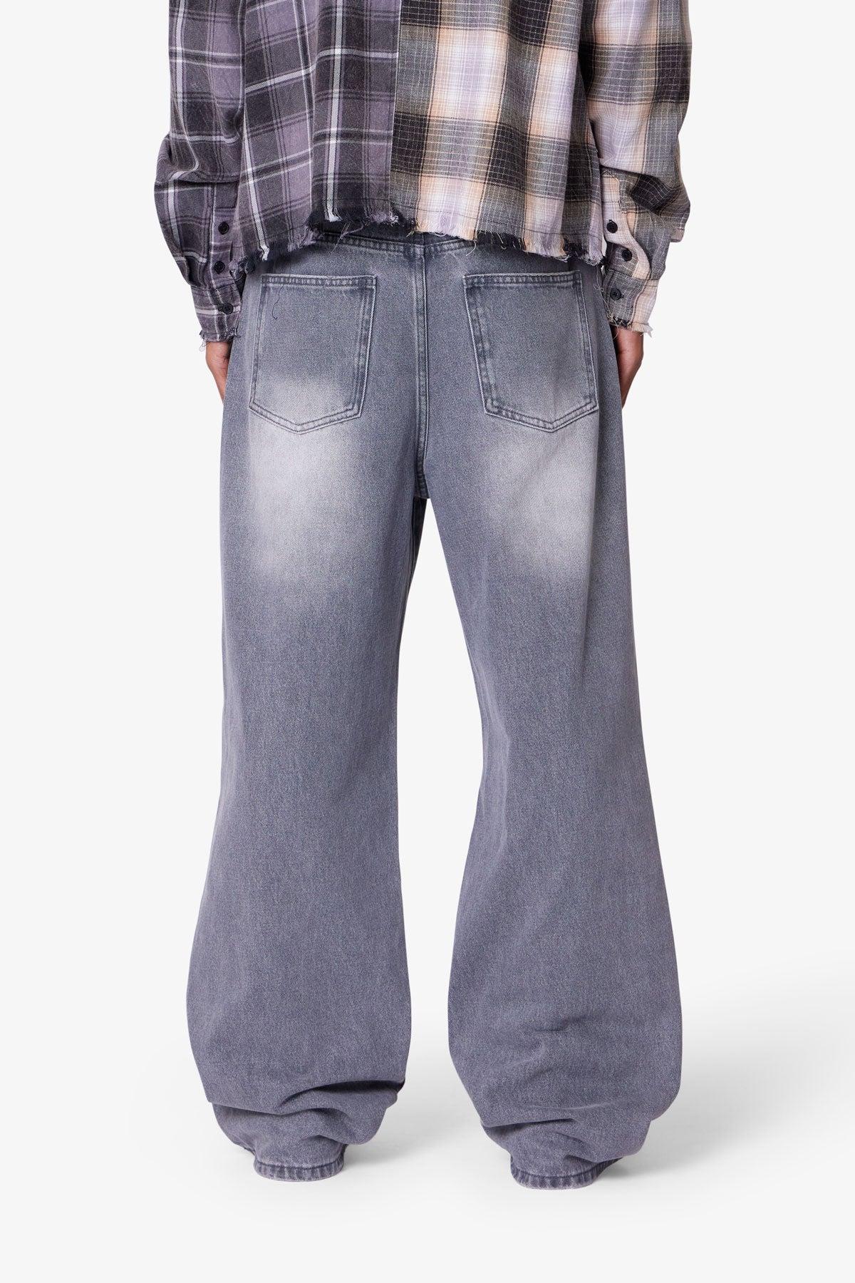 Ultra Baggy Blowout Denim - Washed Grey Product Image