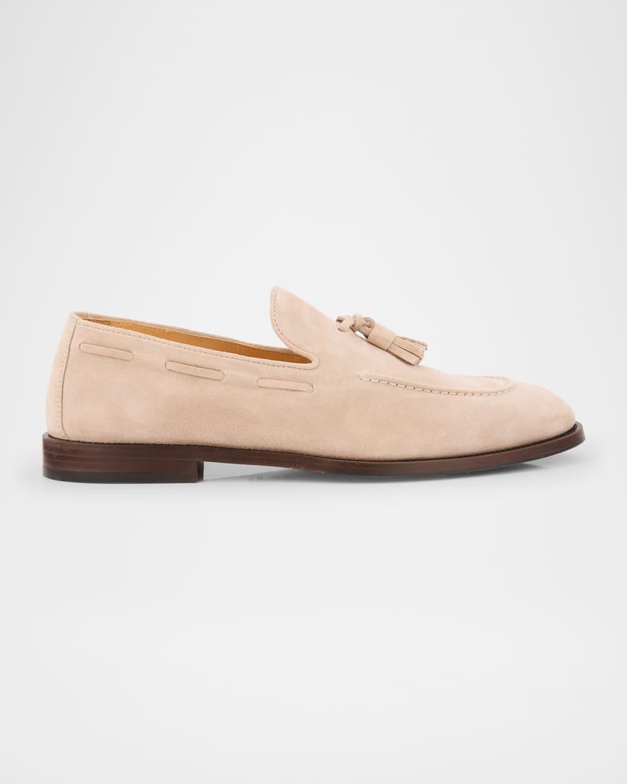 Men's Suede Flex-Sole Tassel Loafers Product Image