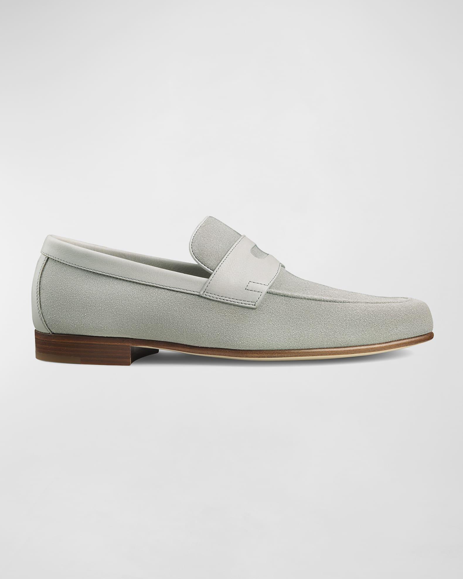 Men's Soft Suede Penny Loafers Product Image