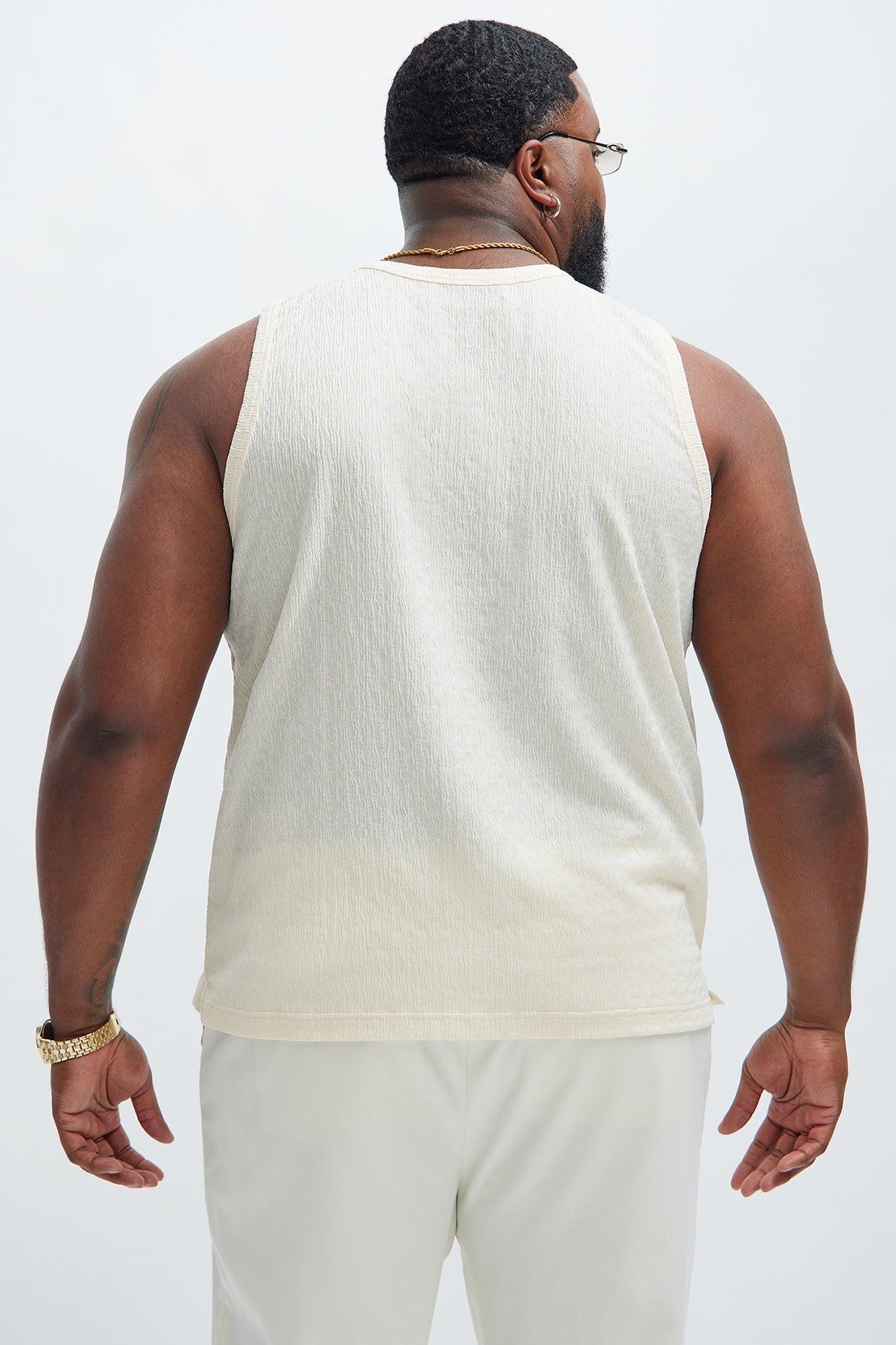 Reign Textured Tank - Cream Product Image