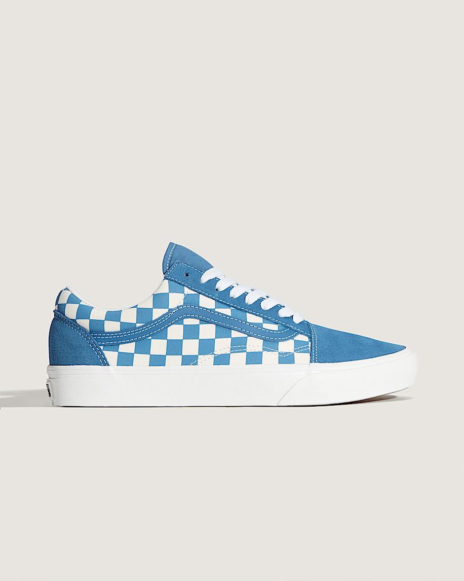 Old Skool Checkerboard Shoe in Checkerboard Navy Blue| Vans US Product Image