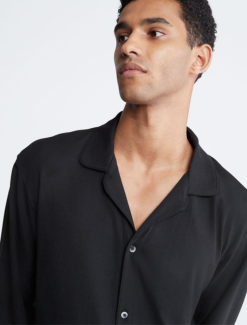 CK Black Lounge Sleep Button-Down Shirt Product Image
