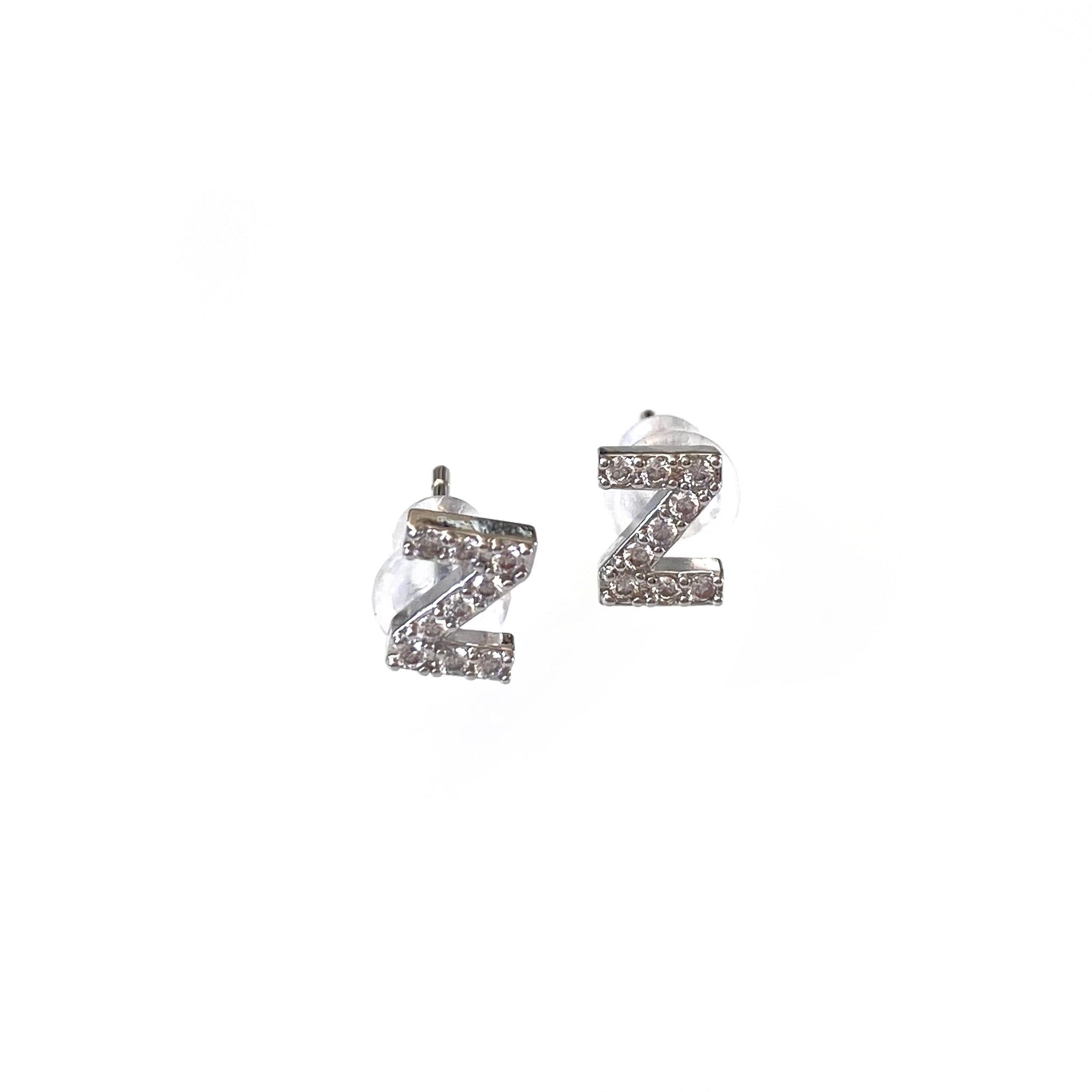 Silver Initial Studs Product Image