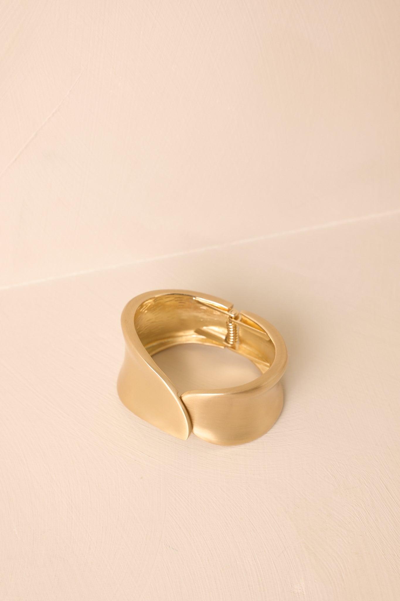 Double Take Matte Gold Cuff Bracelet Product Image