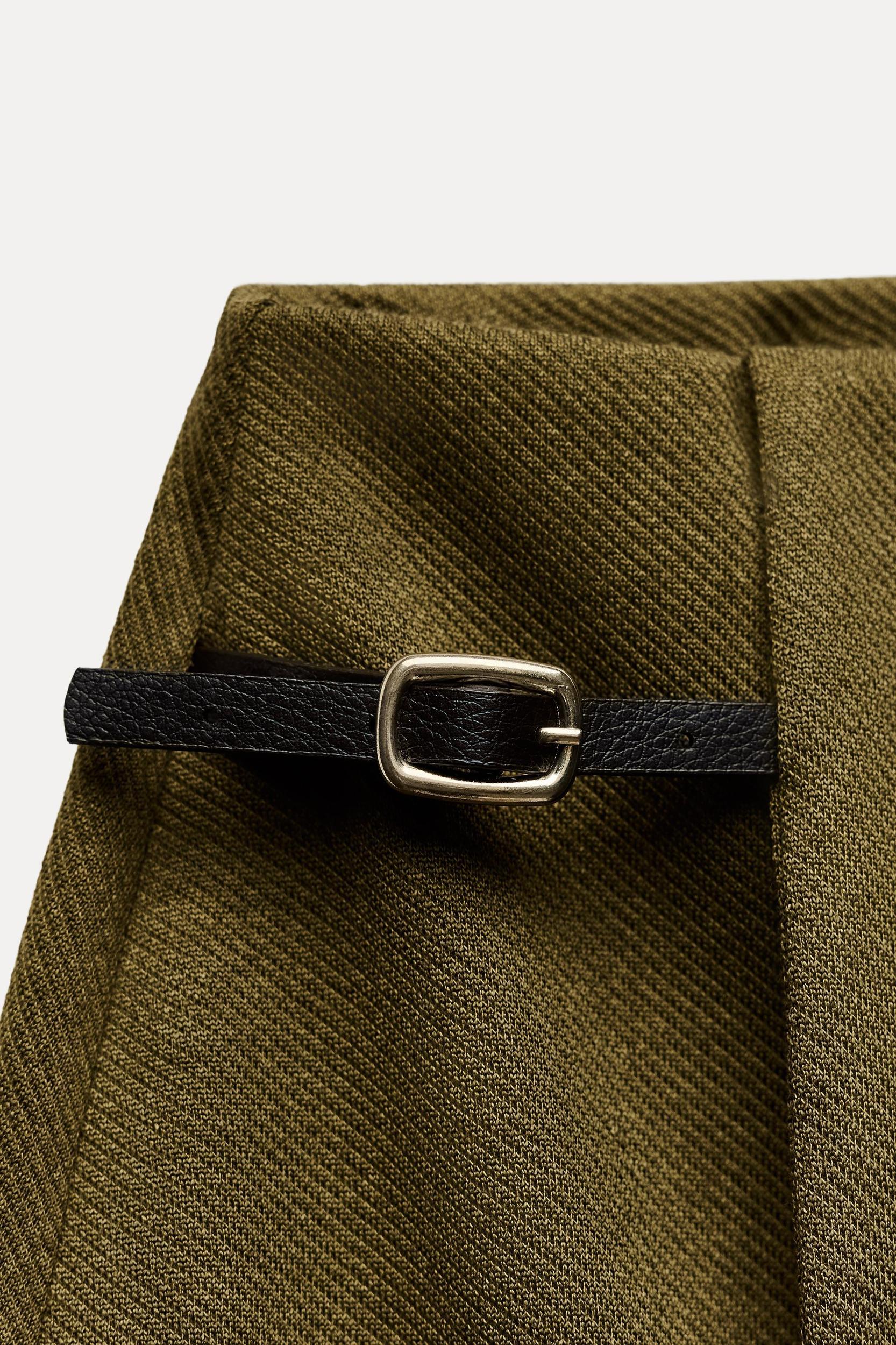 TWILL BUCKLE MINI SKIRT Product Image