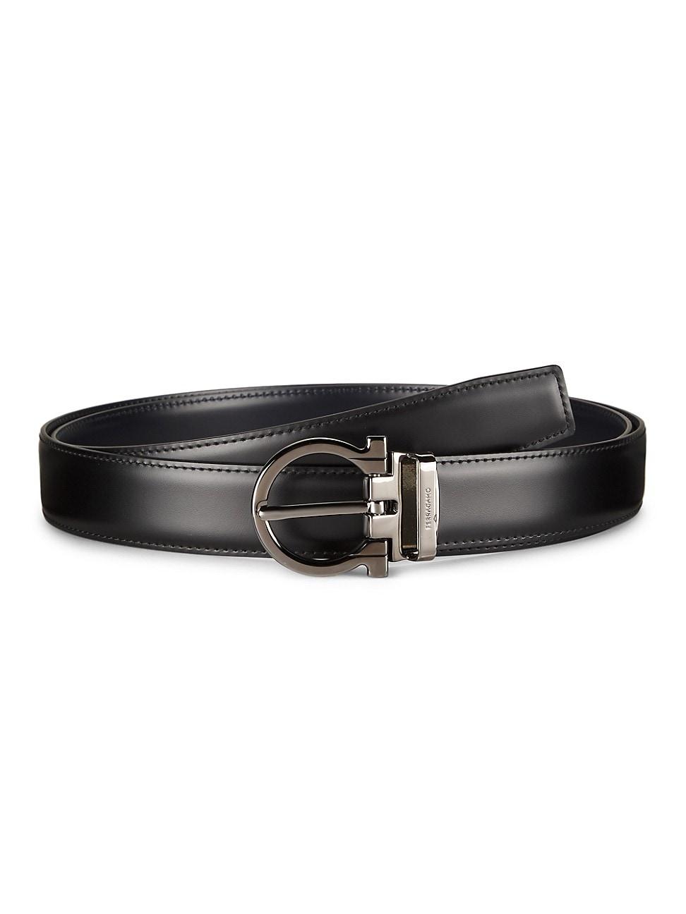 Mens Reversible Leather Gancio-Buckle Belt Product Image