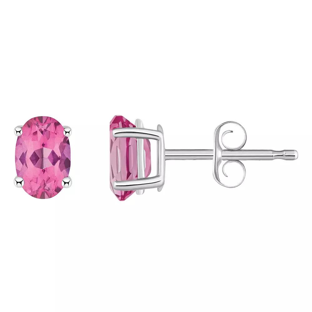 Celebration Gems 14k Gold Oval Gemstone Stud Earrings, Women's, Peridot Product Image