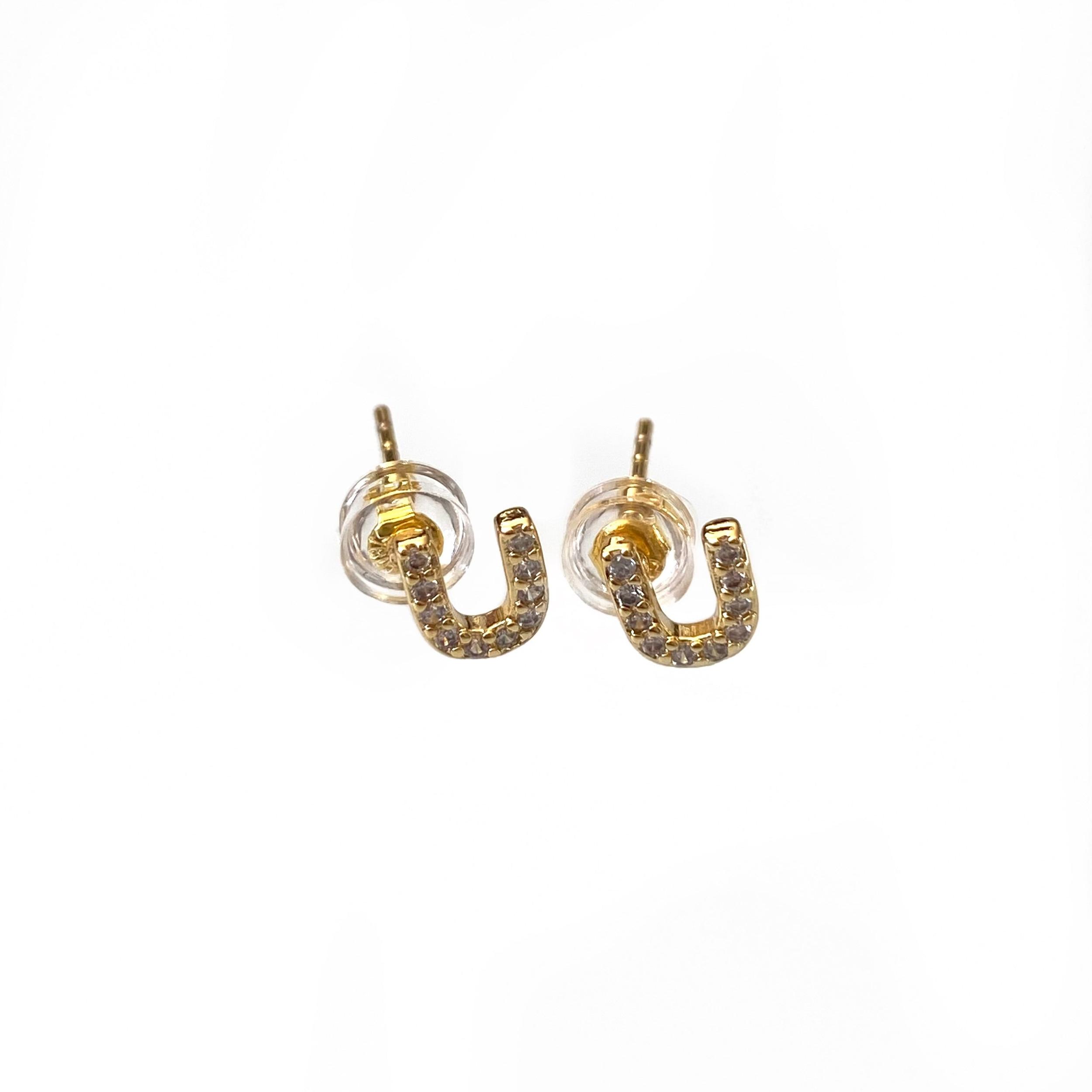 Gold Initial Studs Product Image