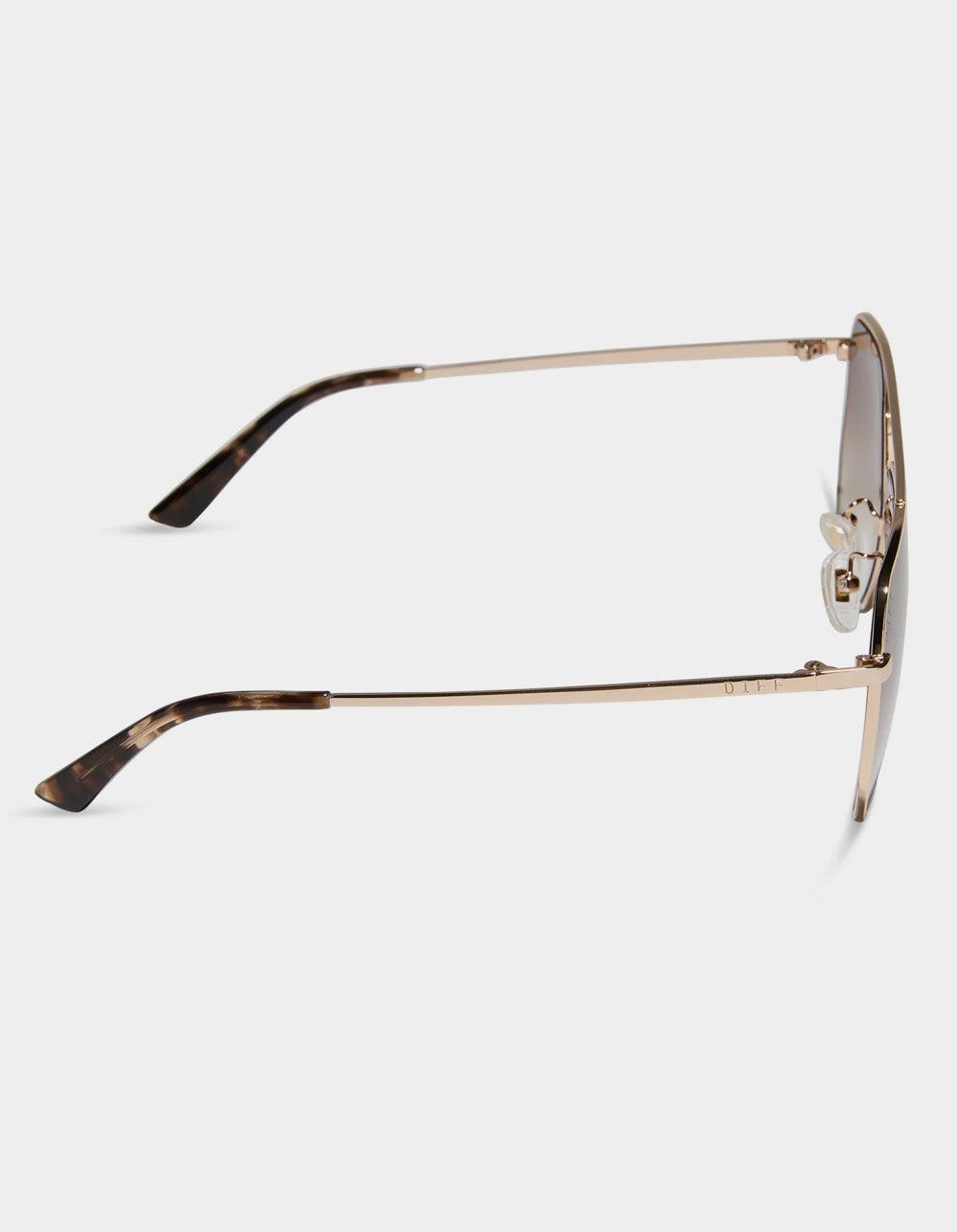 DIFF EYEWEAR Berkely Polarized Sunglasses - GOLD Product Image