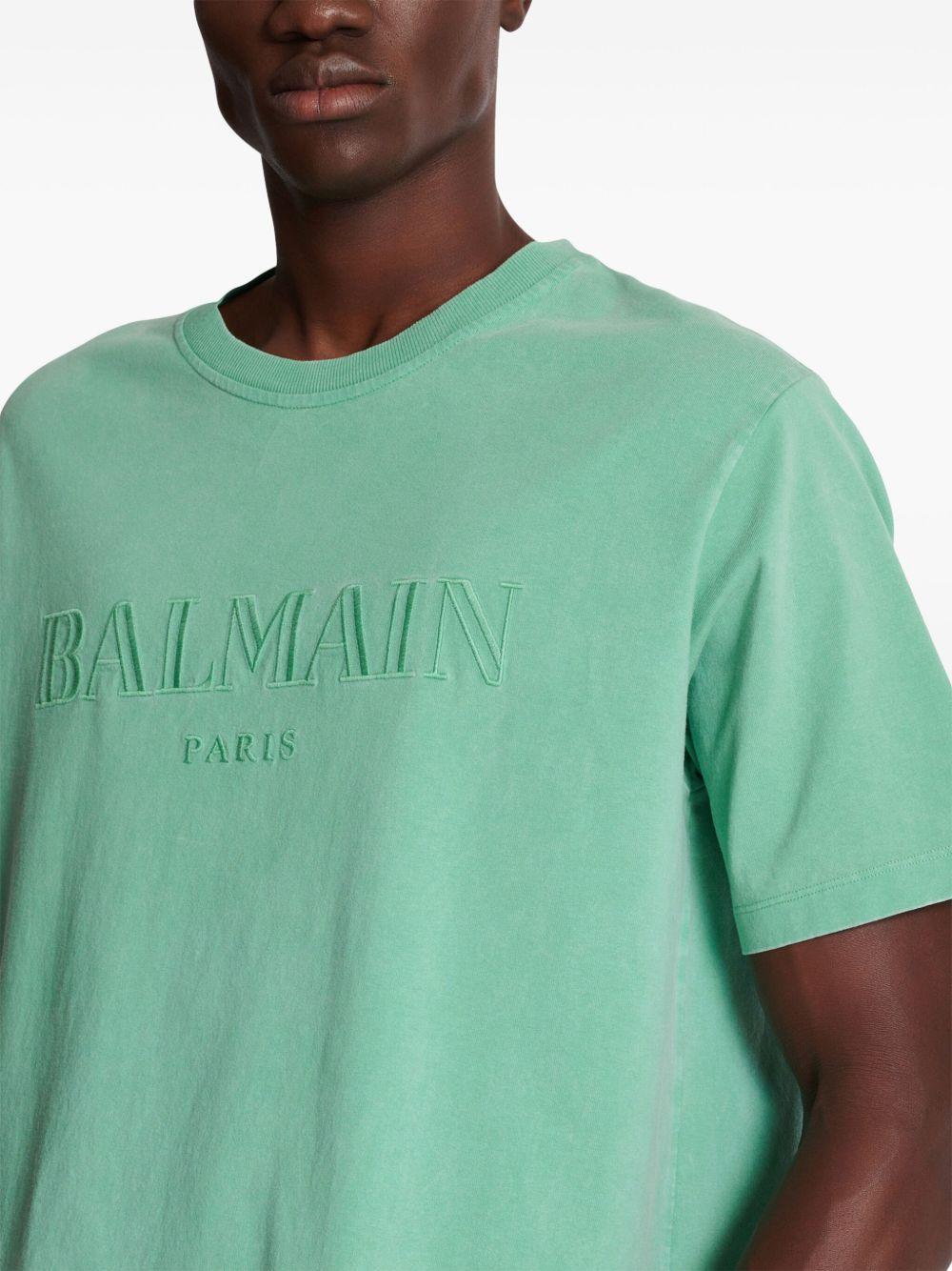 logo-embroidered cotton T-shirt Product Image