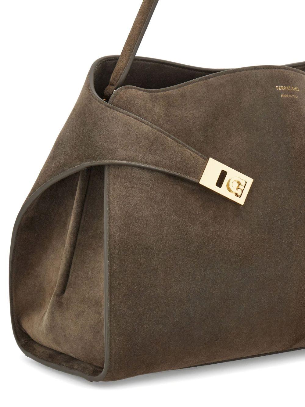 Hug structured suede tote bag Product Image