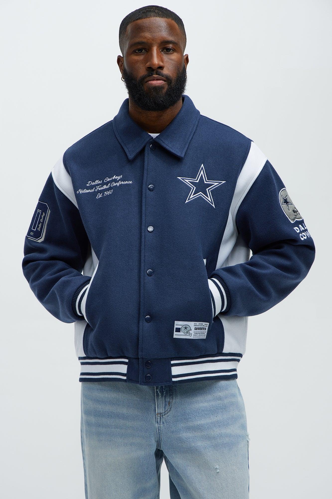 Cowboys Air Supremacy Jacket - White/Blue Male Product Image