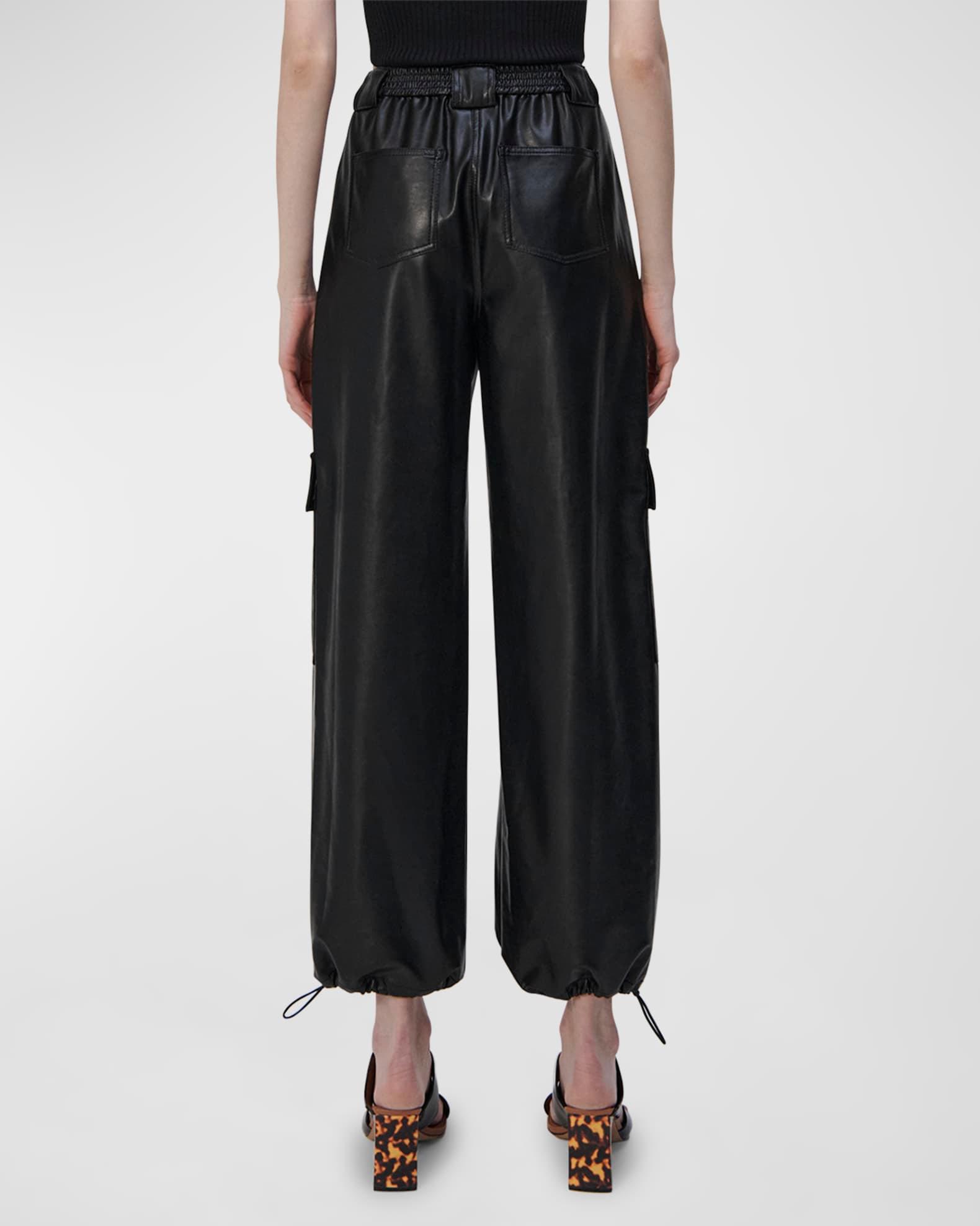 Luxe Vegan Leather Cargo Pants Product Image
