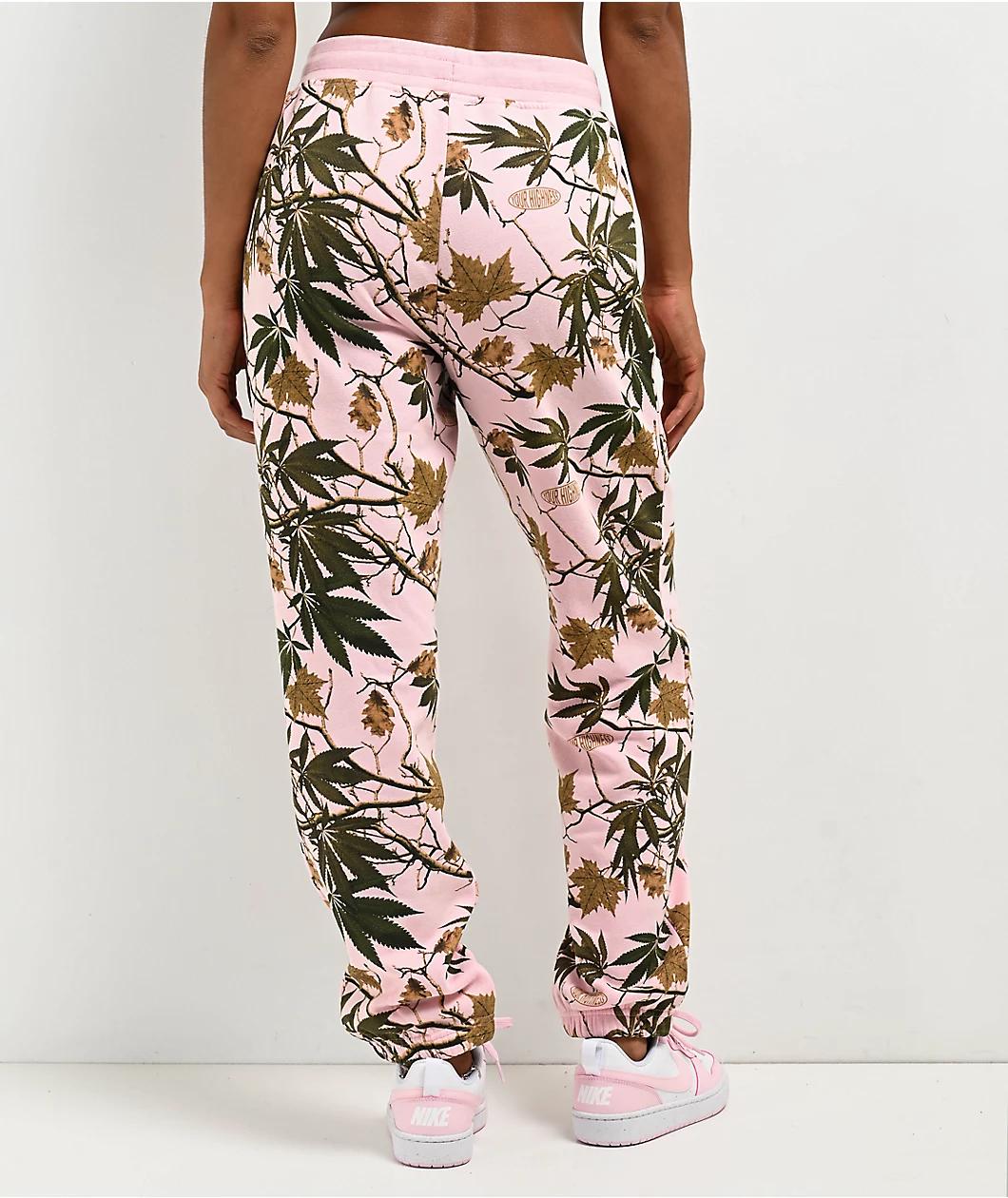 Your Highness Autumn Camo Pink Sweatpants Product Image