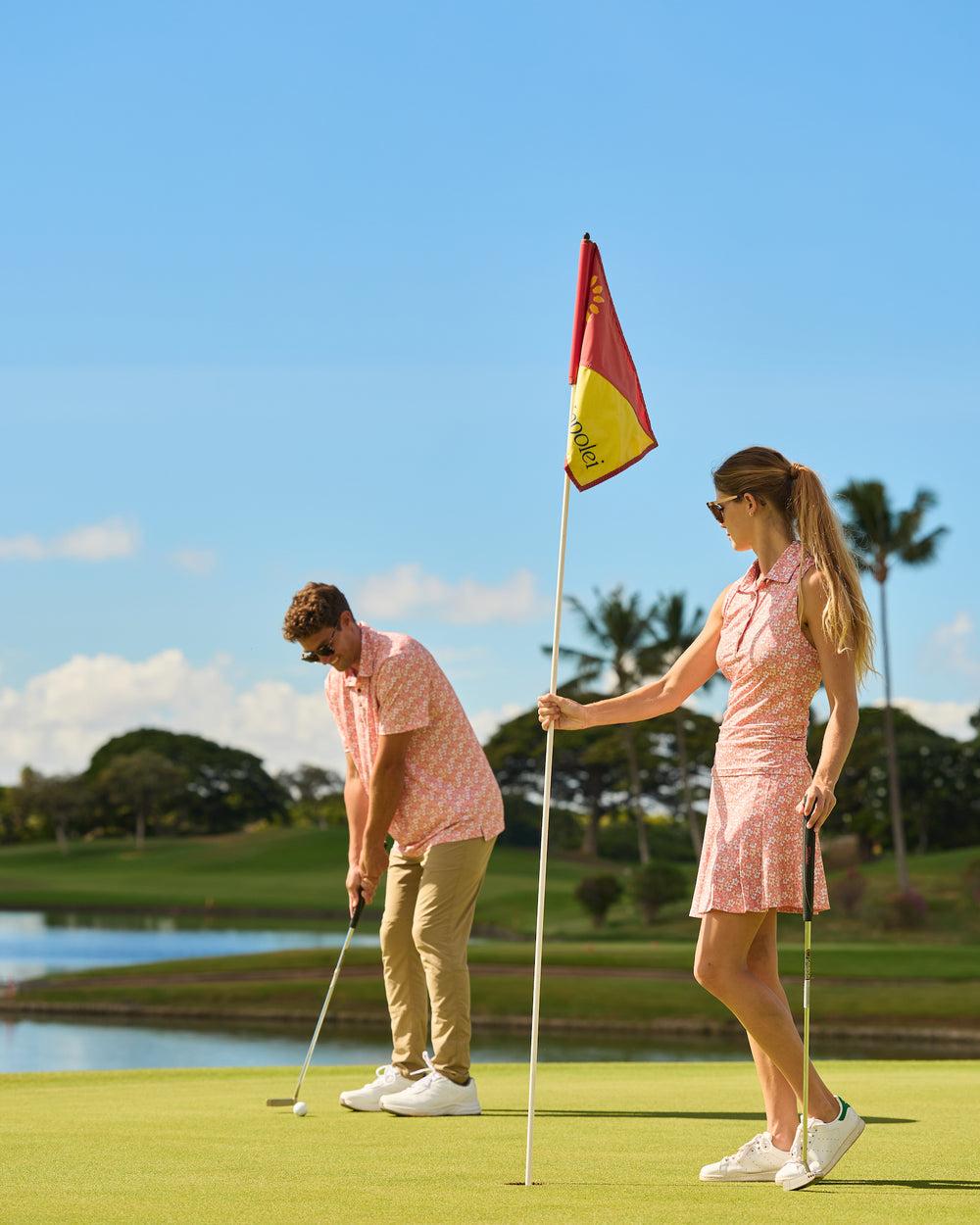 The Azaleas - Sunset Ladies Sleeveless Golf Polo Product Image