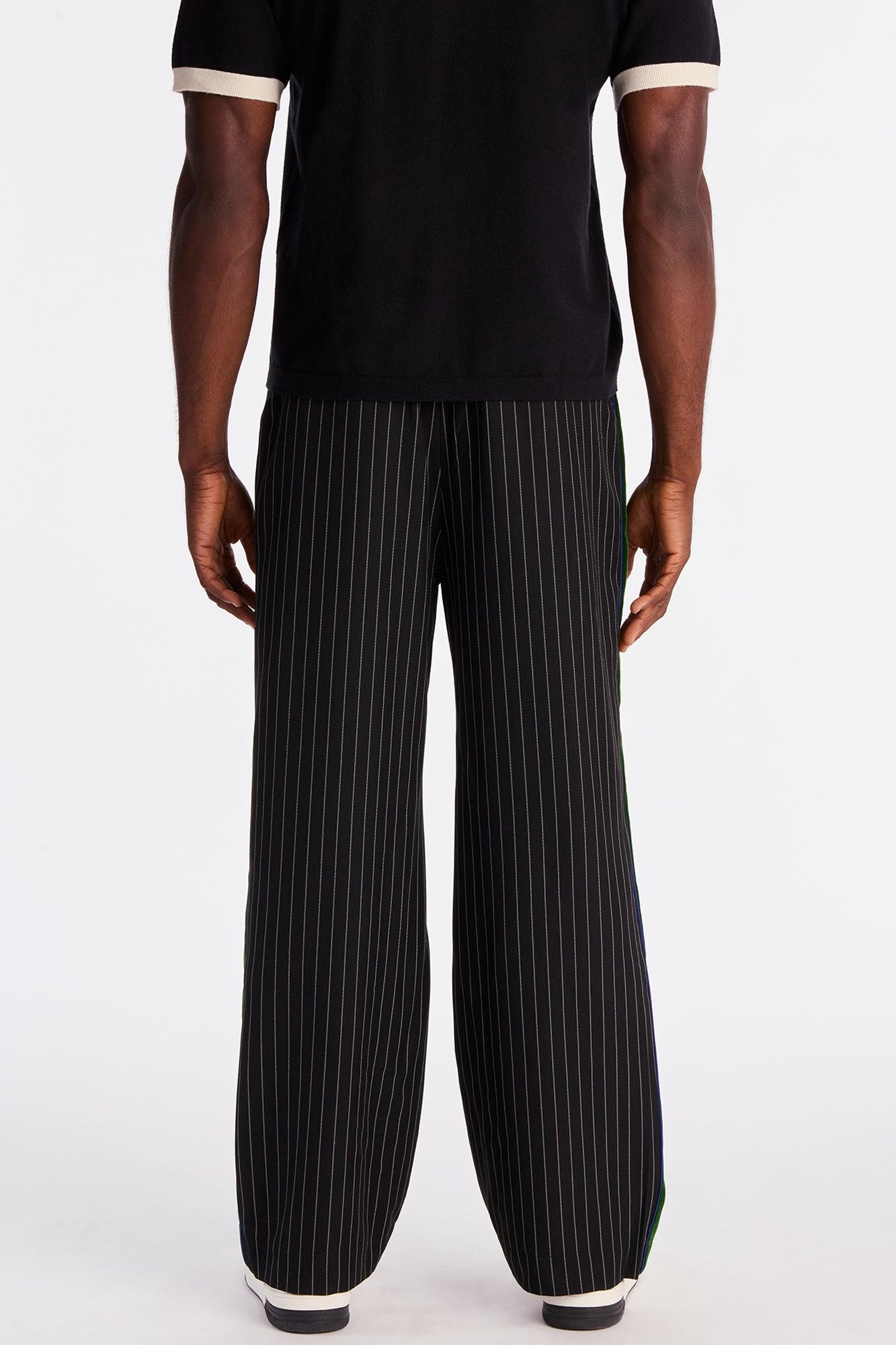 Baggy Elevated Side Stripe Trouser - Black/combo Male Product Image