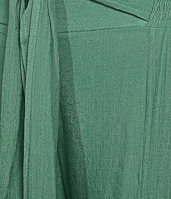 Double Zero Waist Tie Wide Leg Pants Product Image