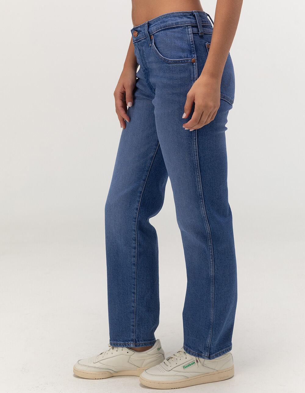 WRANGLER Sunset Mid Rise Straight Womens Jeans - BLUE BLAST Product Image