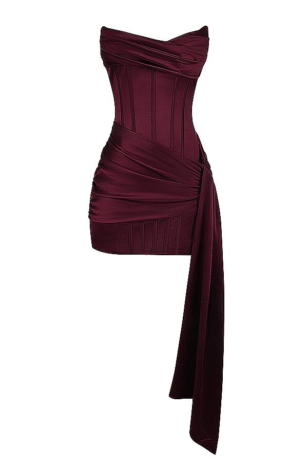 Loubella  mulberry strapless corset dress - sale Product Image