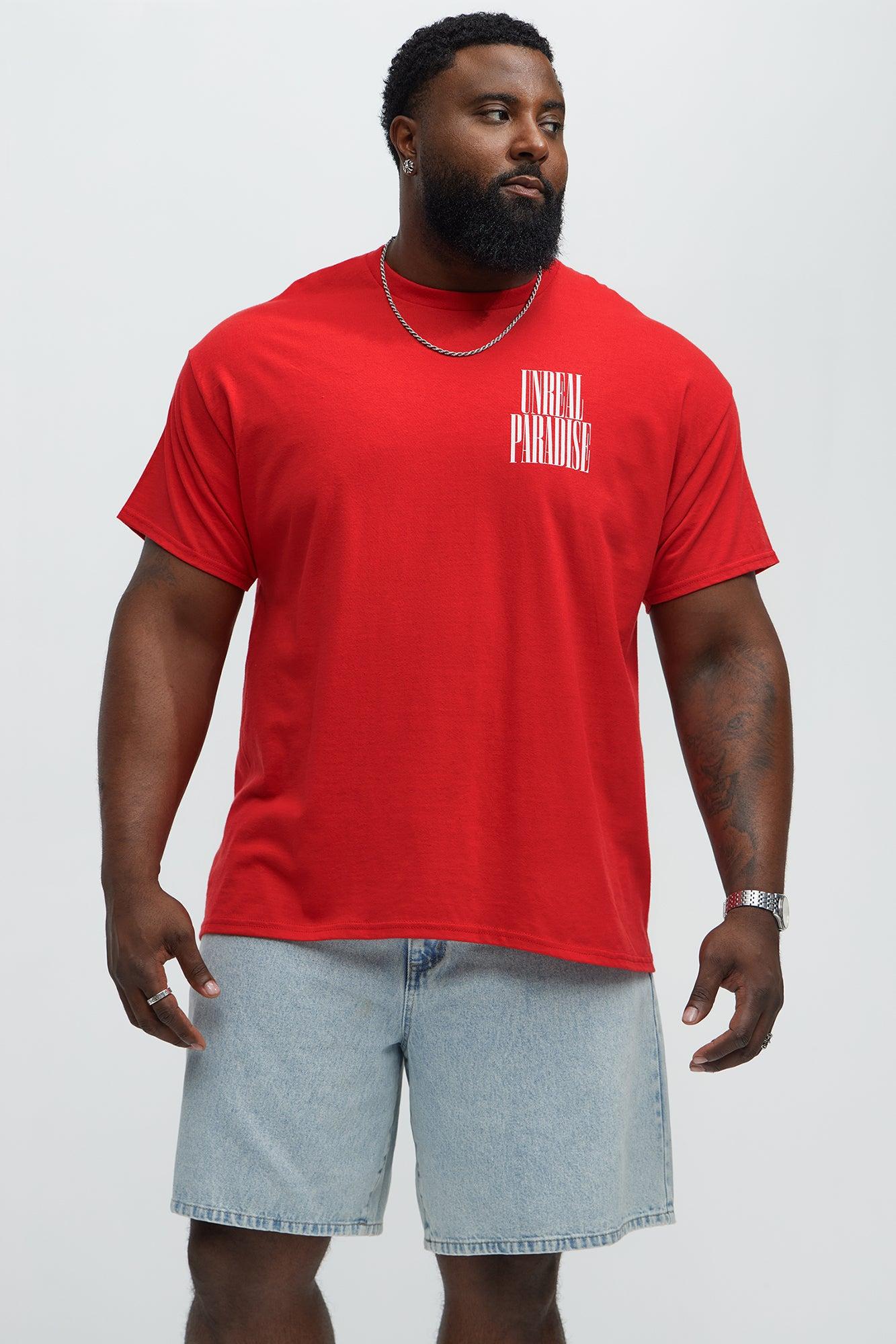 Unreal Paradise Short Sleeve Tee - Red Product Image