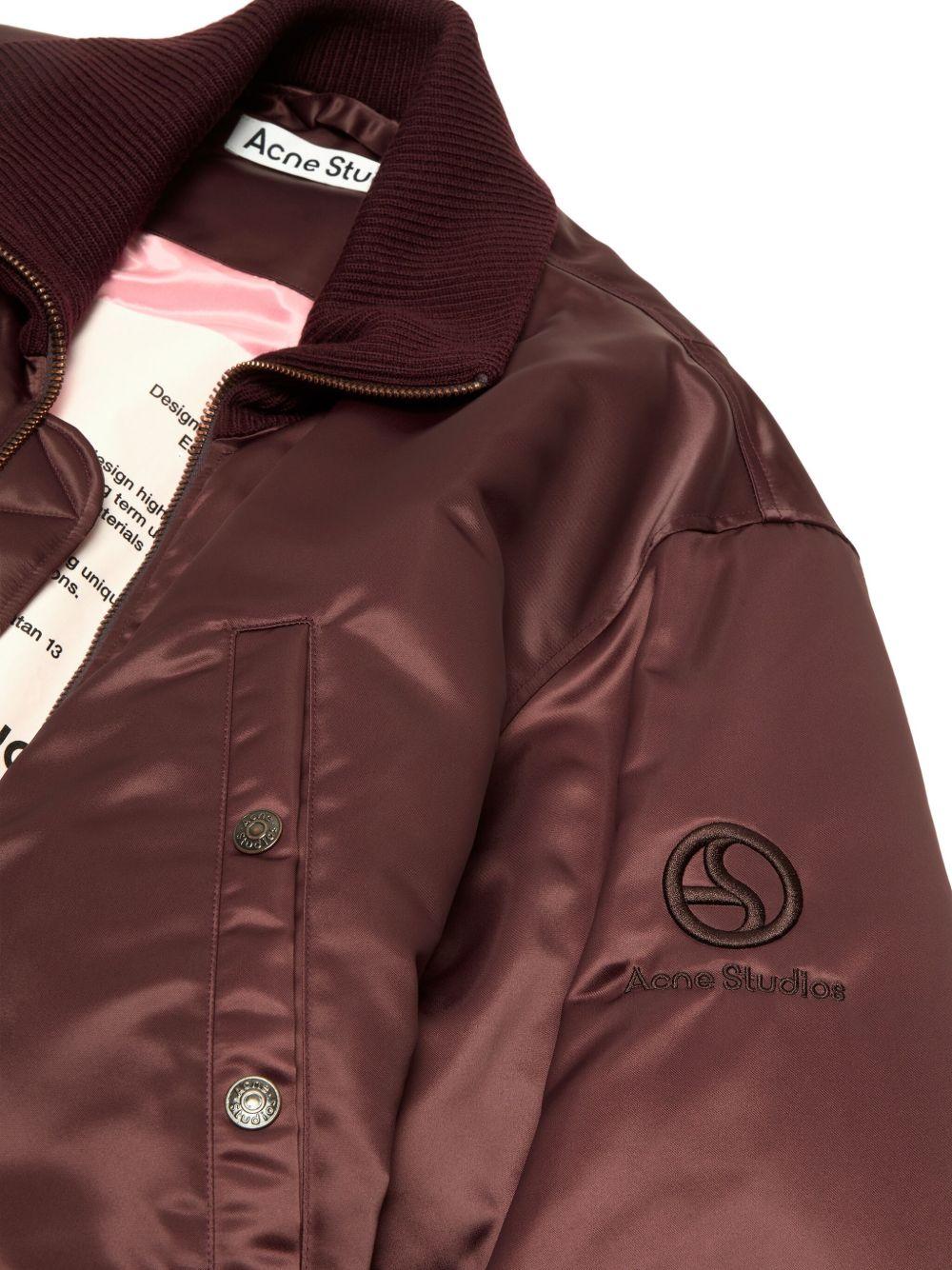 satin-finish bomber jacket Product Image