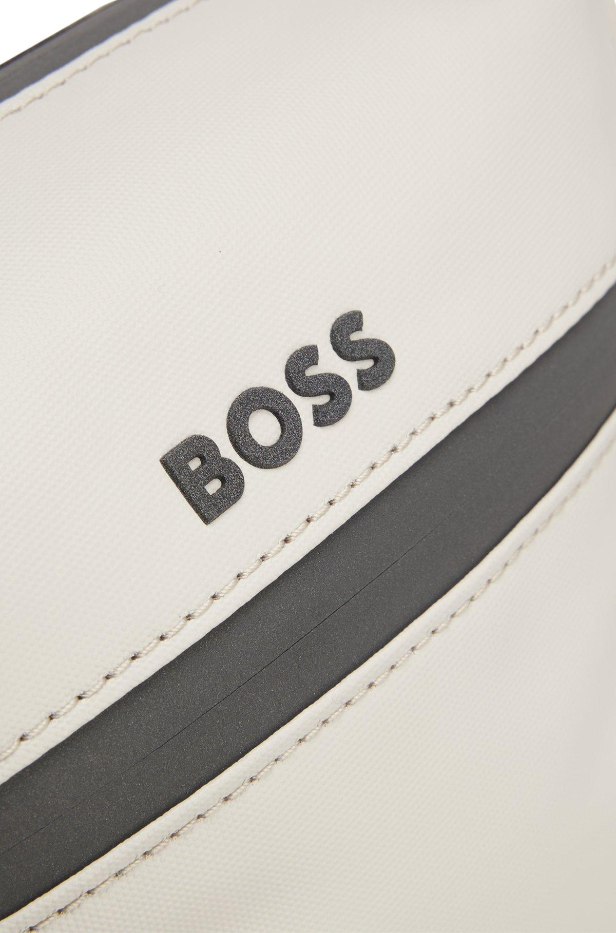 Reflective-detail reporter bag in faux leather Product Image