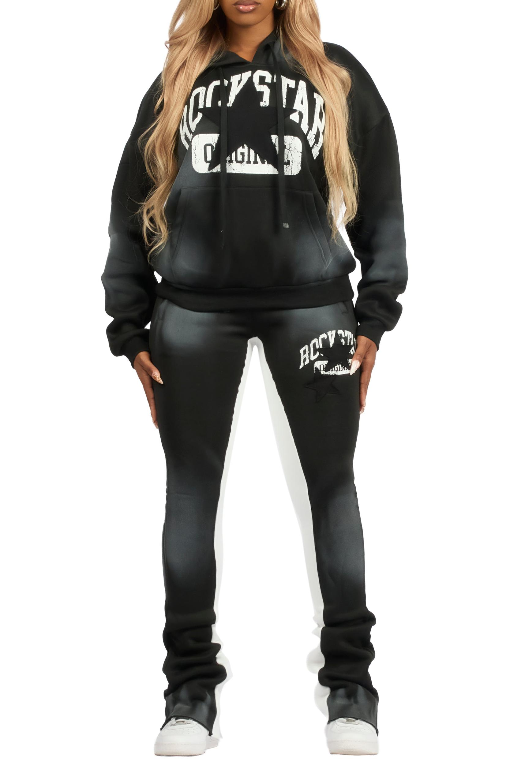 Donique Black Super Stacked Trackset Female Product Image