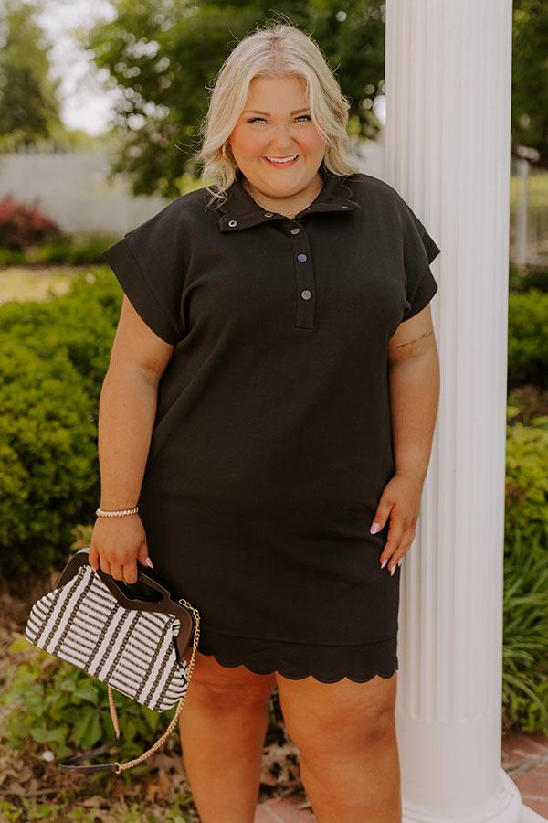 Patio Brunch Mini Dress in Black Curves Product Image