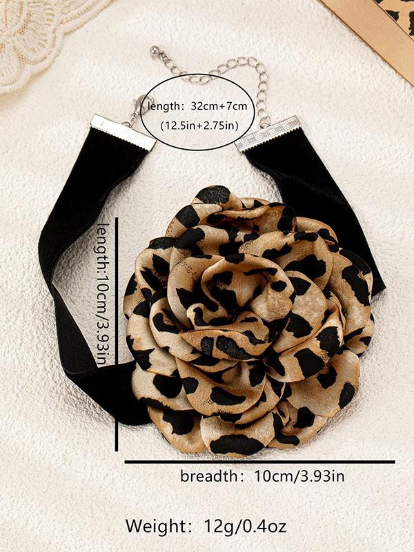 Flower Shape Leopard Necklaces Accessories Product Image
