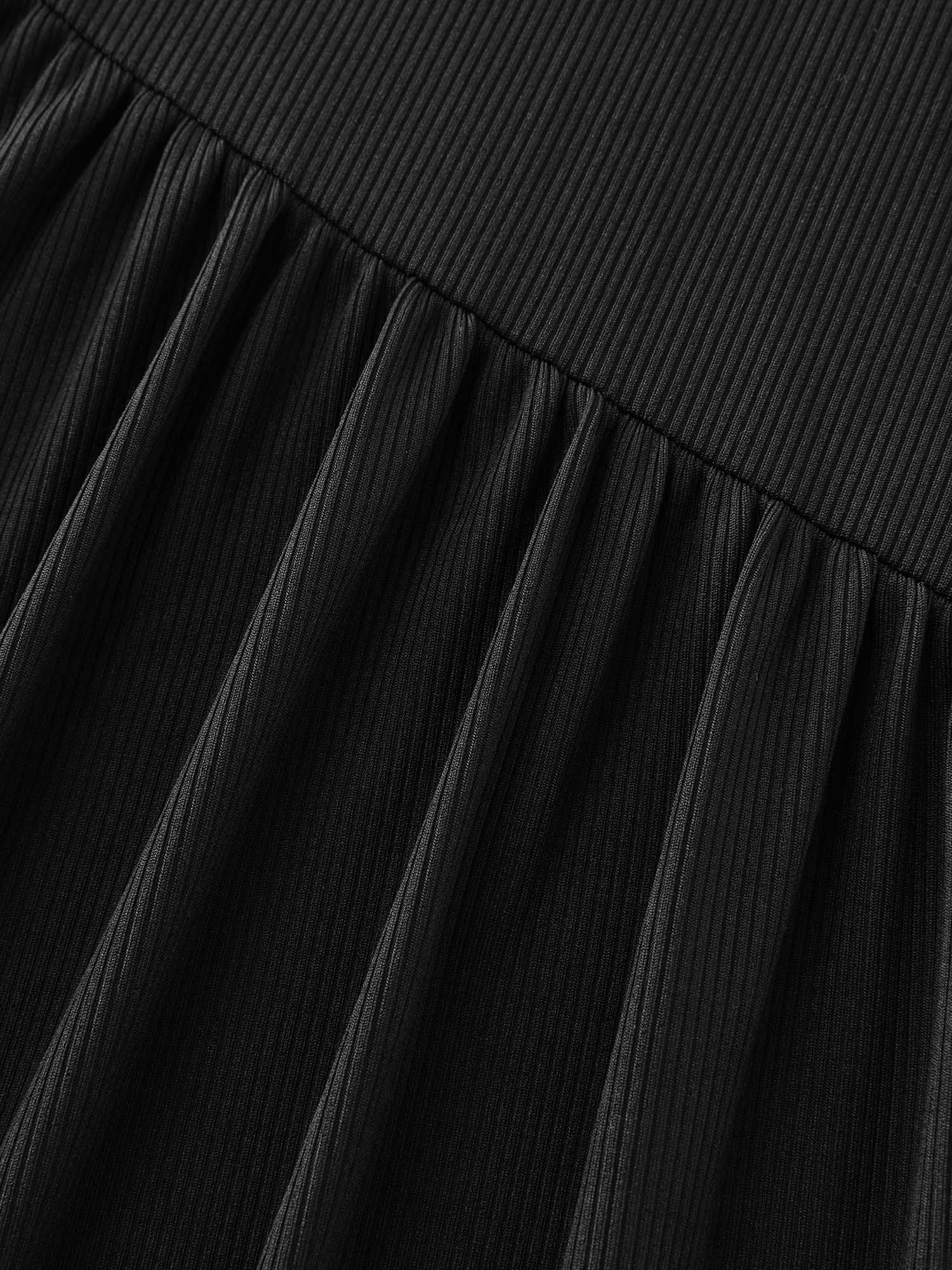 Asymmetrical Neckline Draped Knit Midi Dress Female Product Image