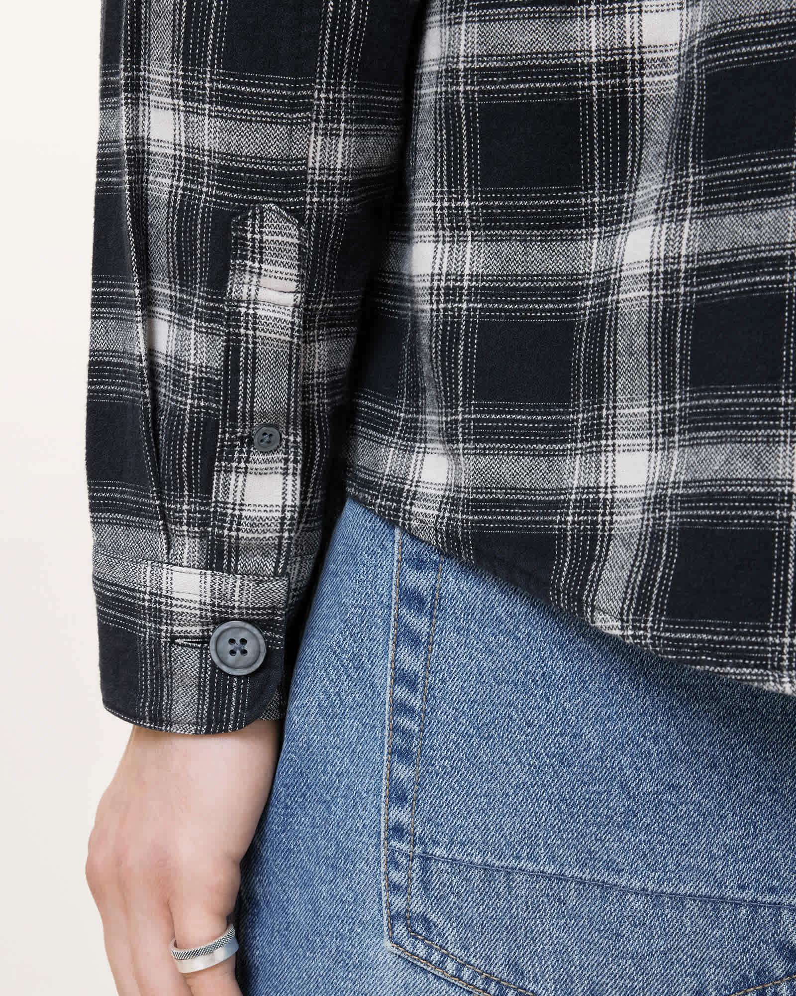 Hamura Checked Relaxed Fit Shirt Product Image
