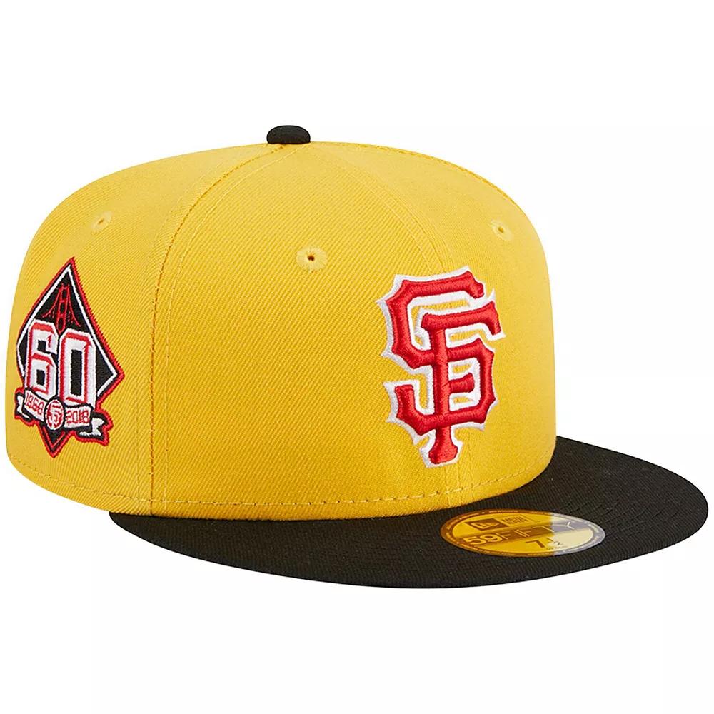 Men's New Era Yellow/Black San Francisco Giants Grilled 59FIFTY Fitted Hat,  Product Image
