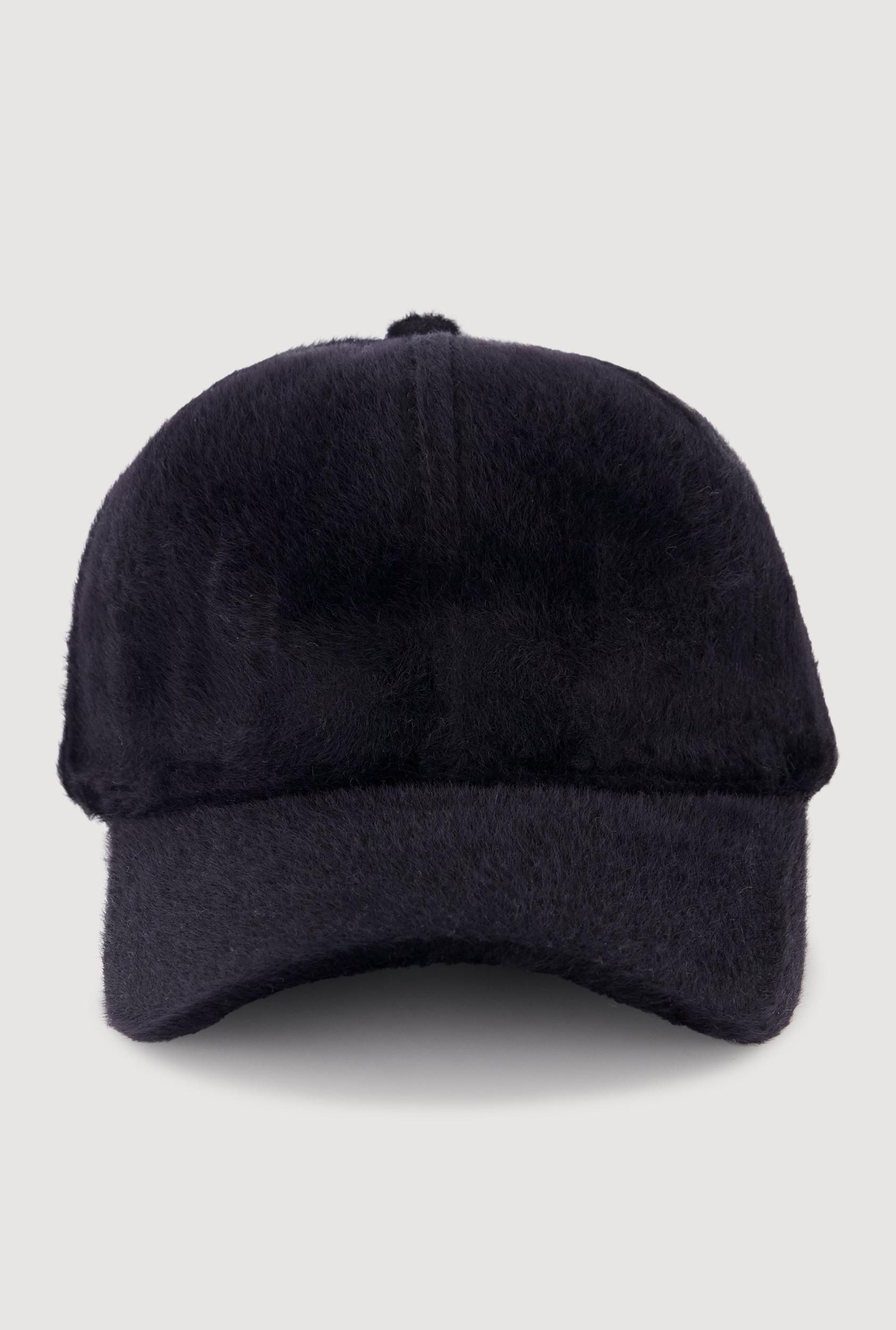 Solid Faux Fur Baseball Cap Female Product Image