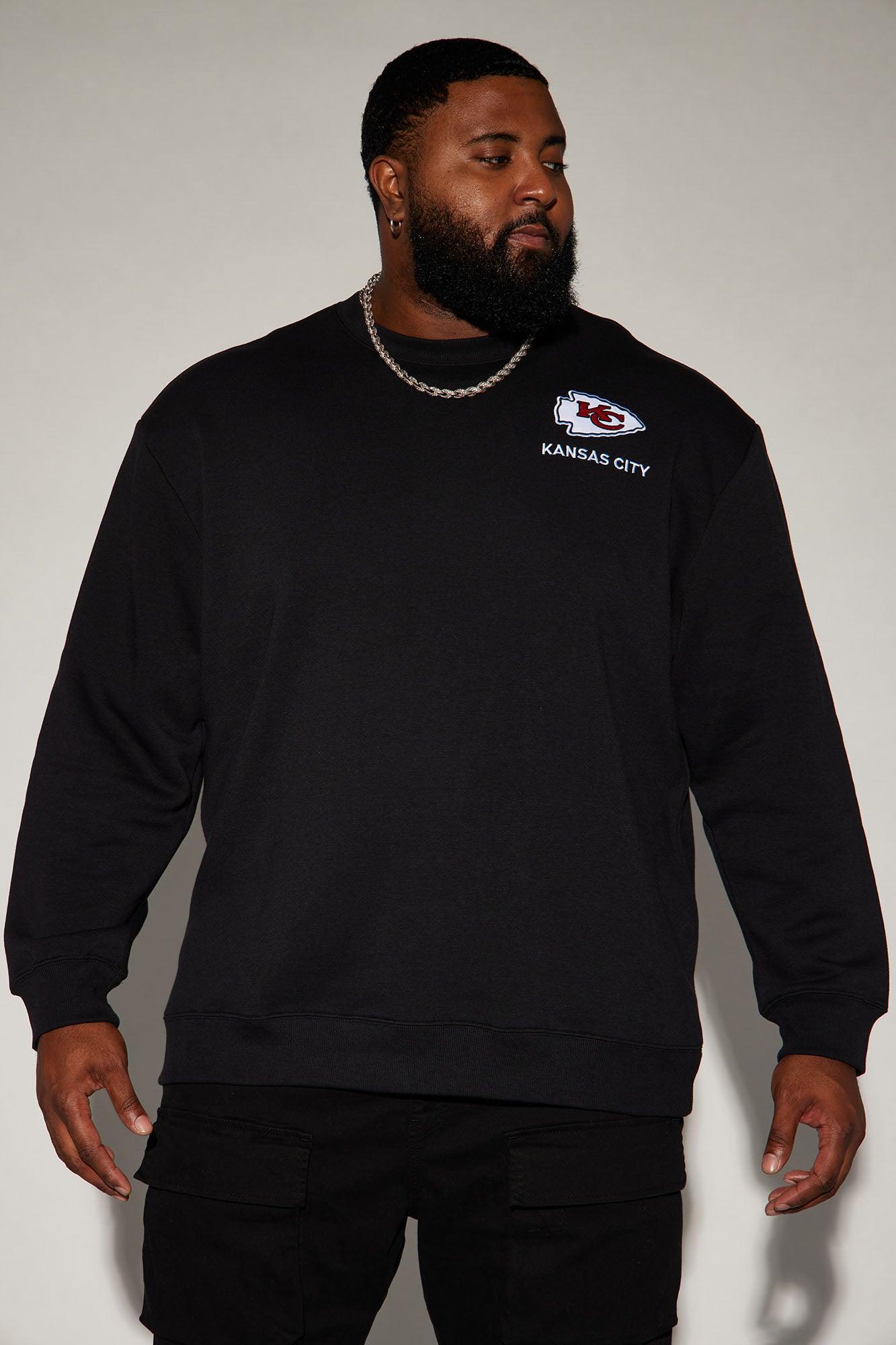 Chiefs Higher Education Fleece Crew Neck Sweater - Black/combo Male Product Image