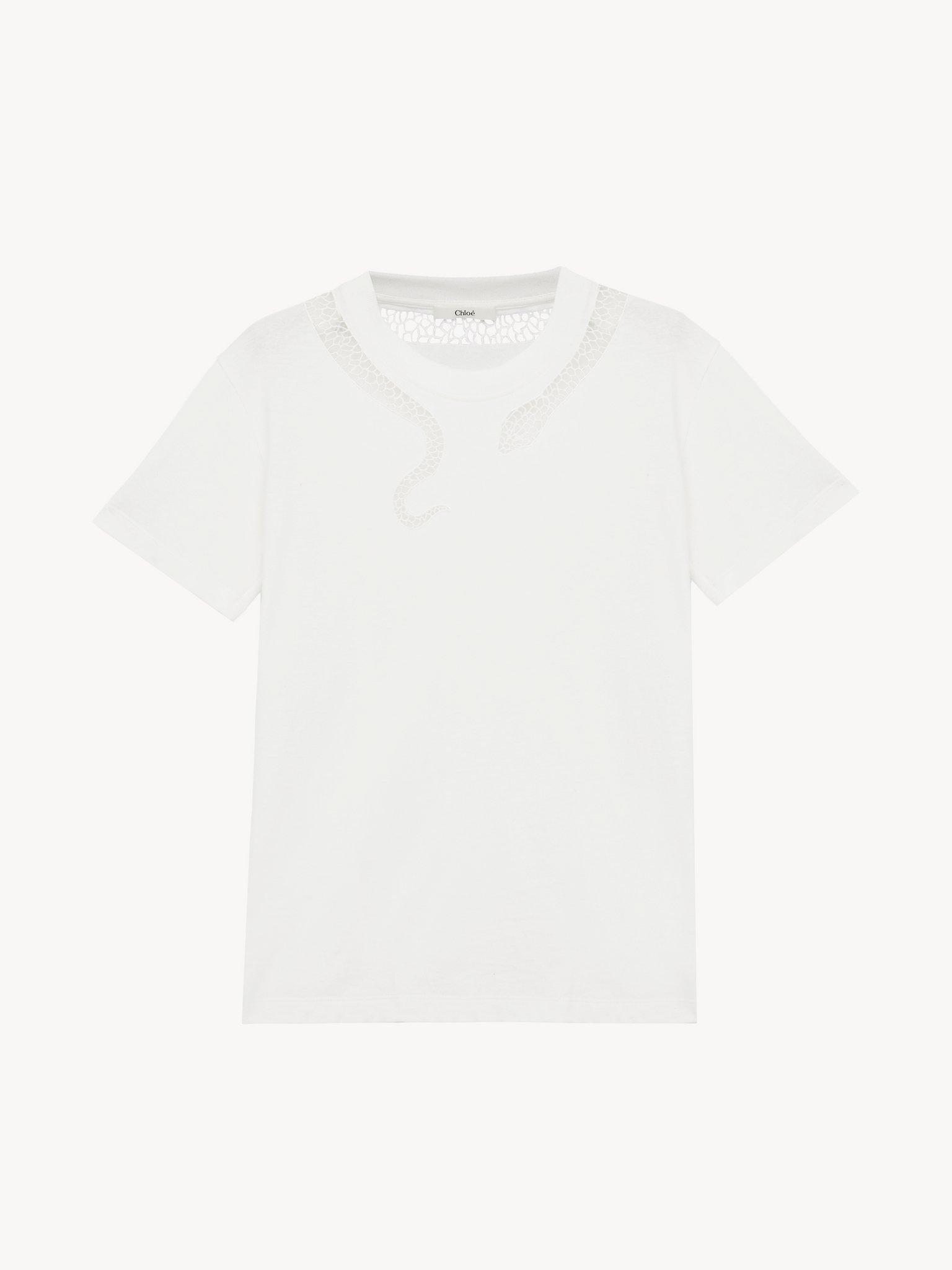 Guipure T-shirt in cotton jersey Product Image