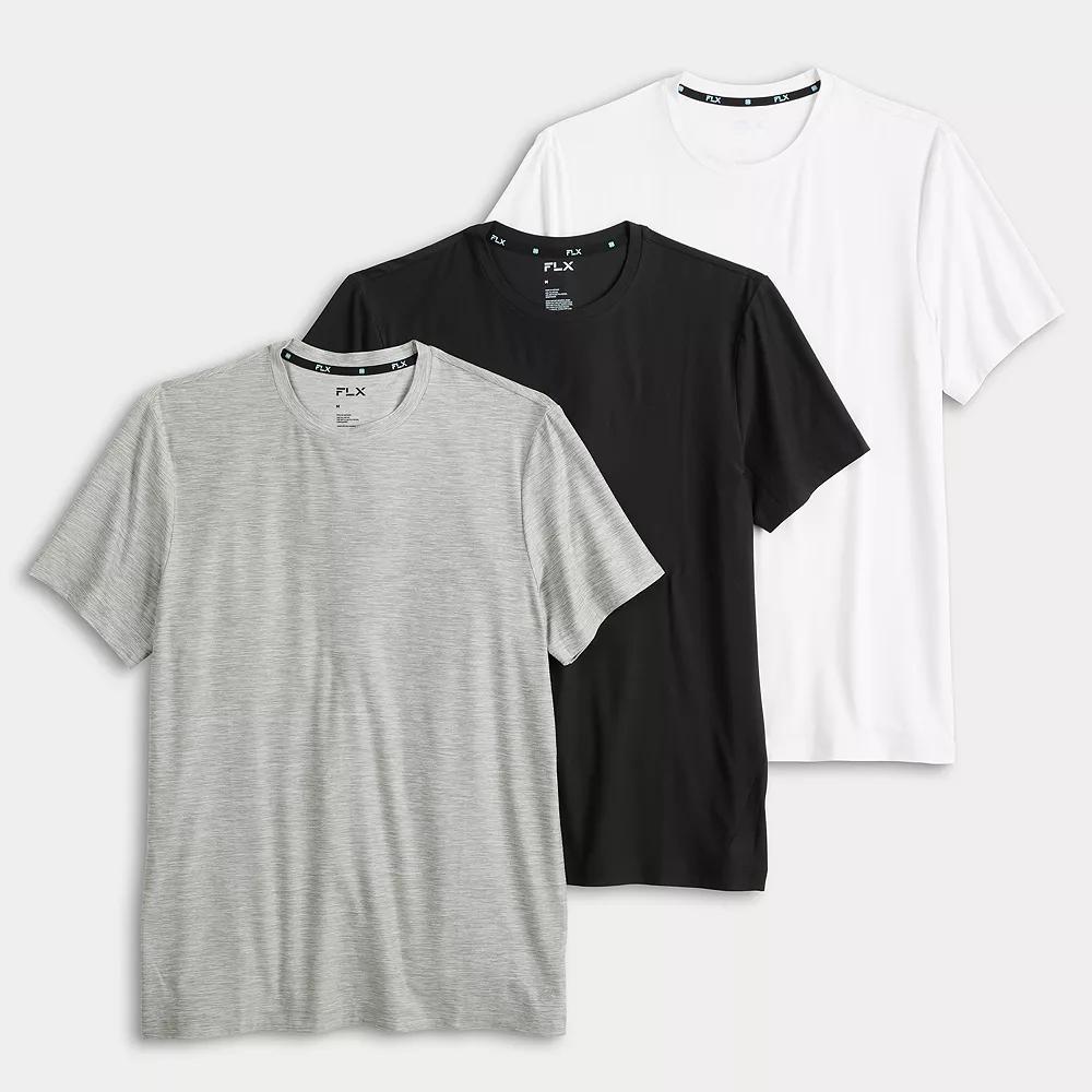 Men's FLX Wander 3-pk. Performance Short Sleeve T-Shirts, Size: XXL, Gray Variety Product Image