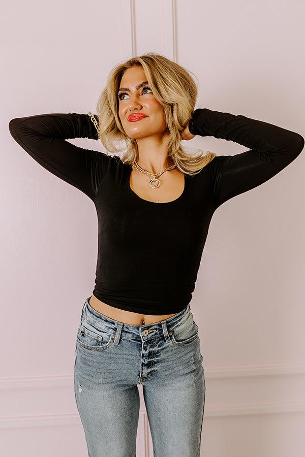 Sassy and Chic Top in Black Product Image