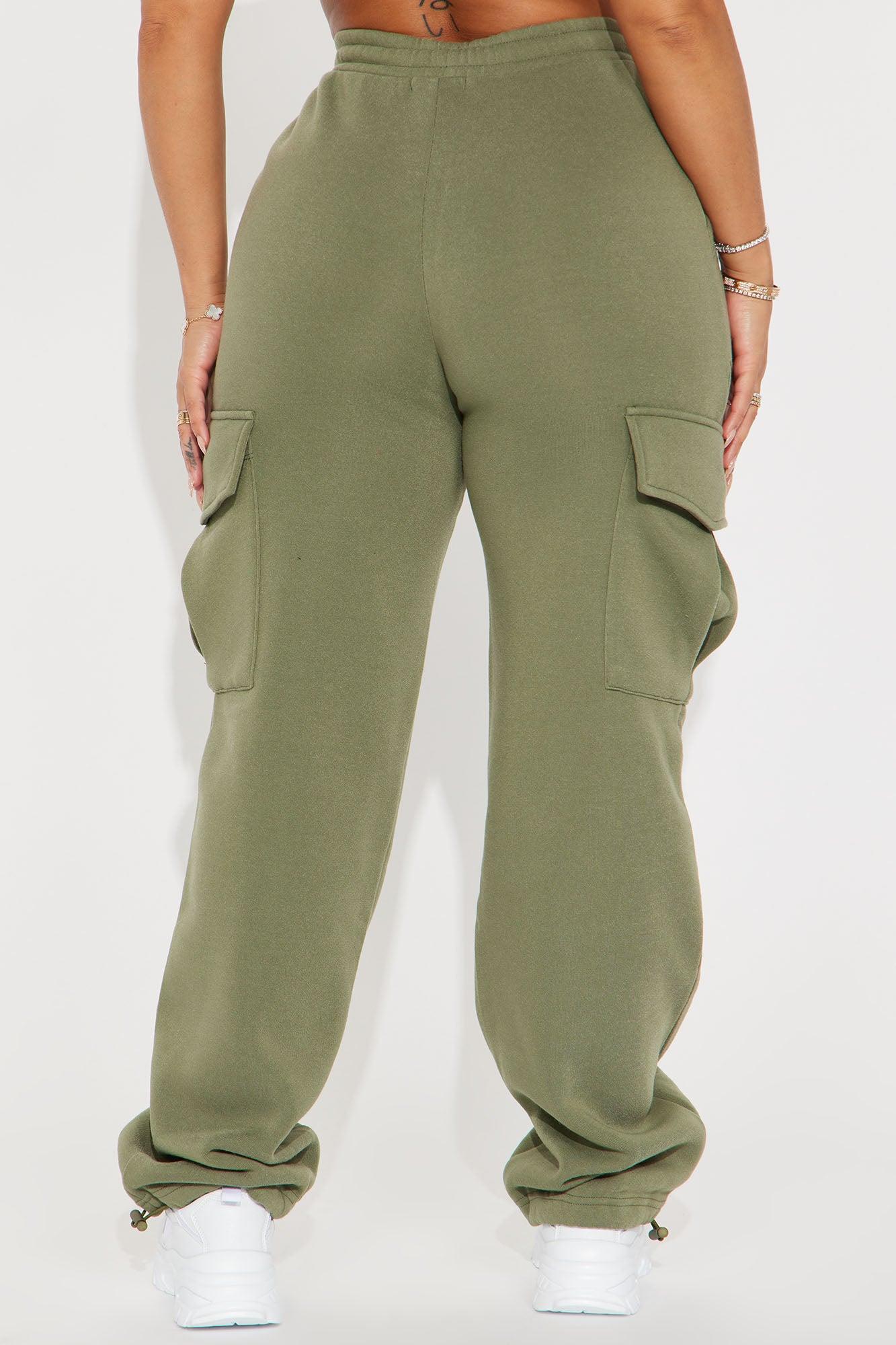 Tessa Fleece Lounge Jogger - Olive Product Image