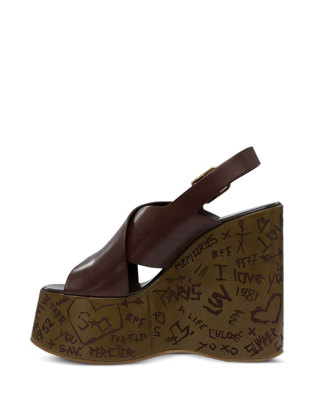 crossover wedge sandals Product Image