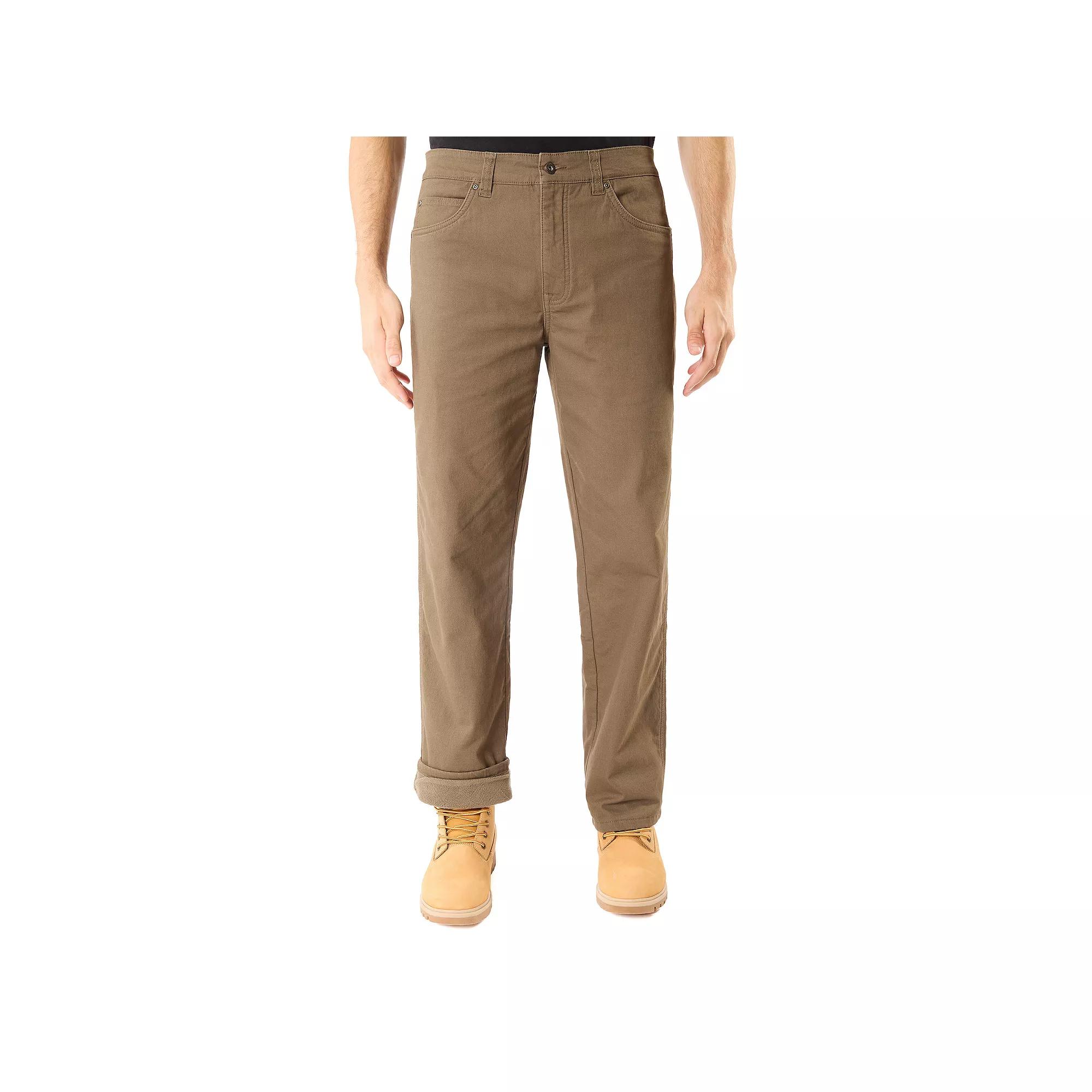 Men's Smith's Workwear Stretch Fleece-Lined Canvas 5-Pocket Pants,  Product Image