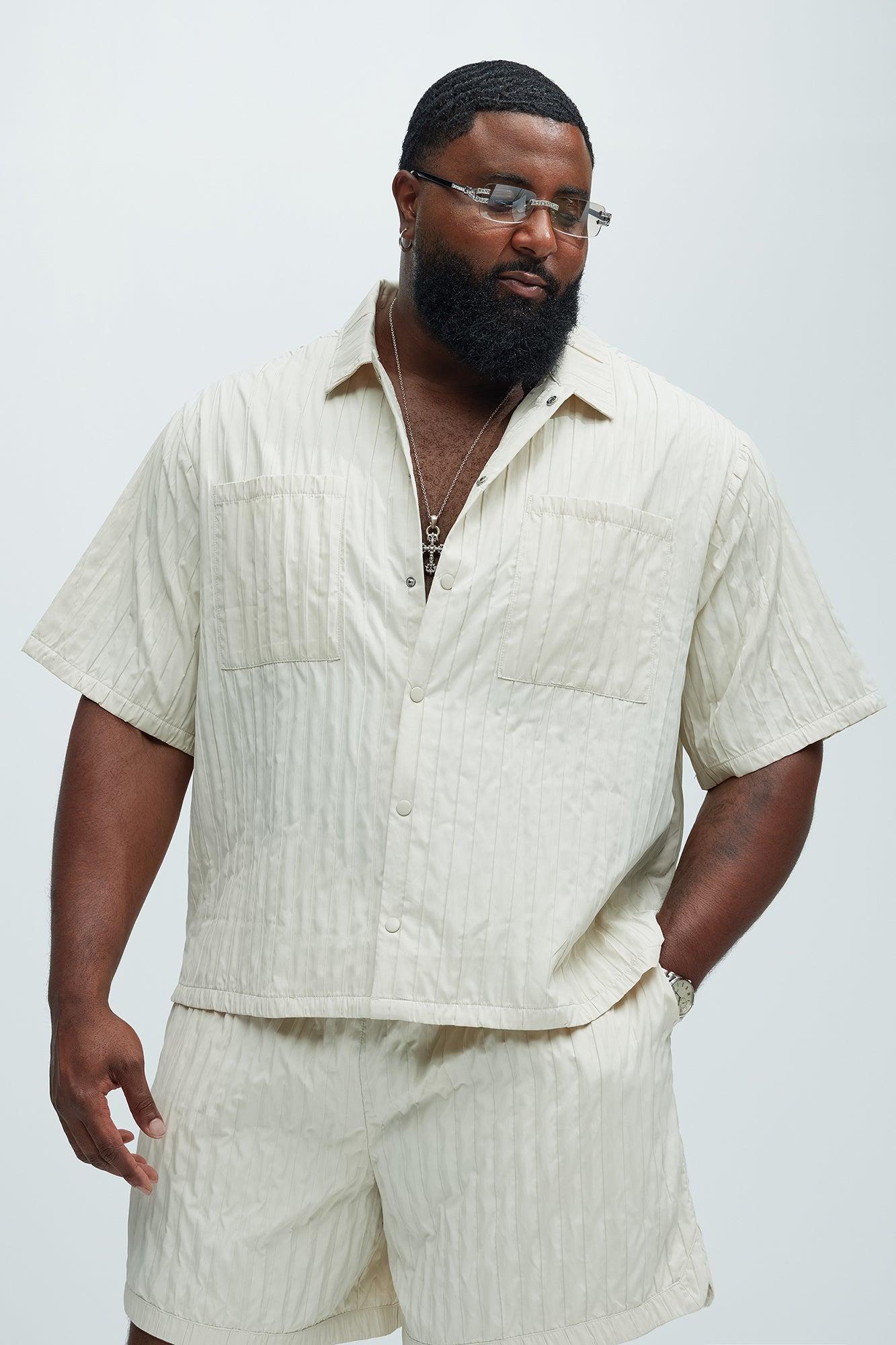 Cavour Crinkled Shirt - Cream Product Image