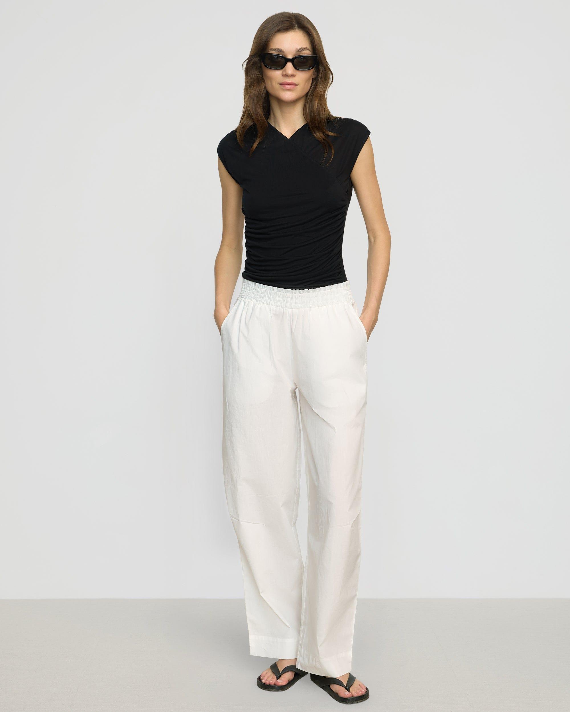Lila Tencel Wrap-Neck Tee Product Image