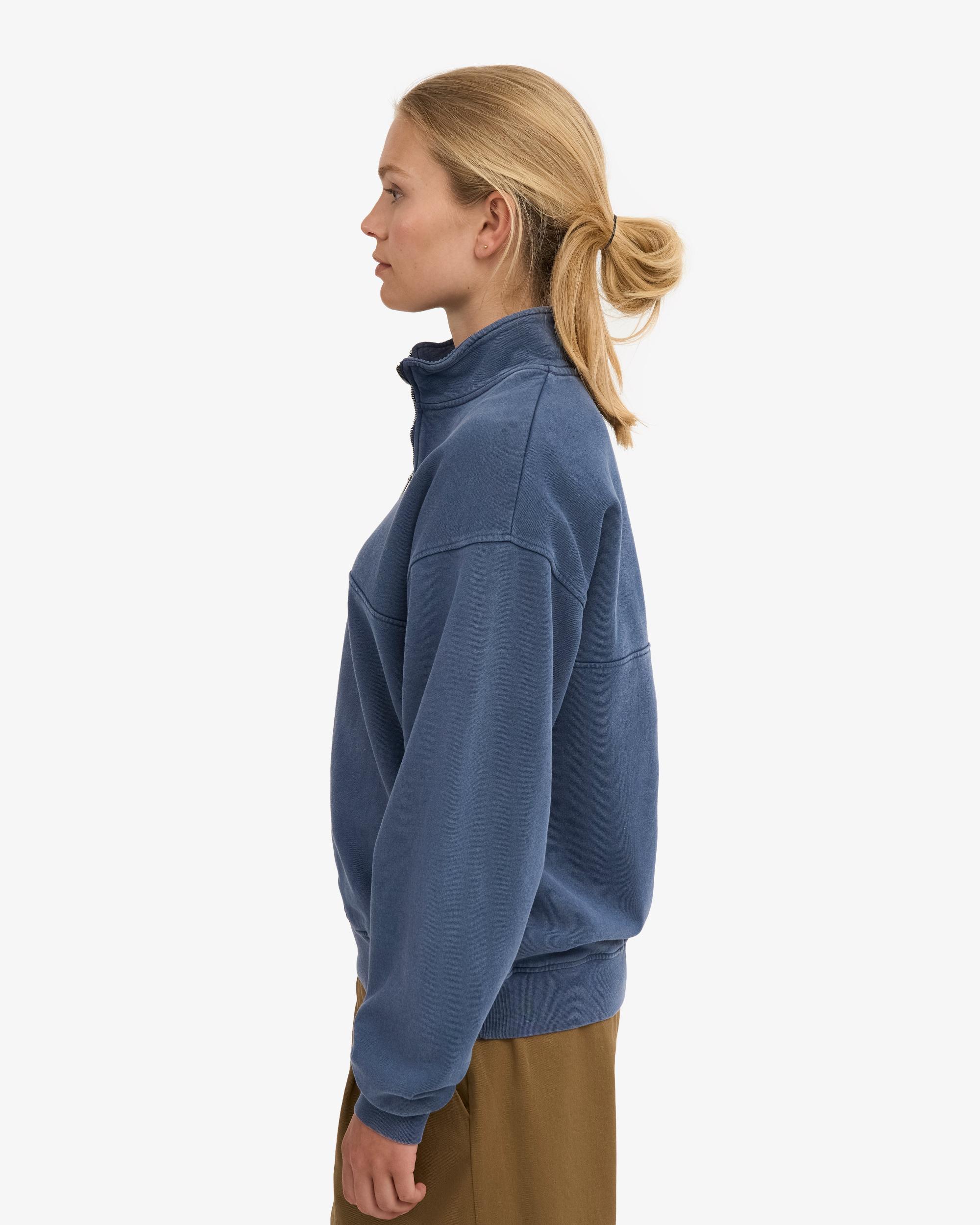 Organic Quarter Zip - Neptune Blue Product Image