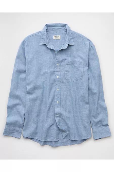 AE Everyday Relaxed Linen-Blend Button-Up Shirt Men's Product Image
