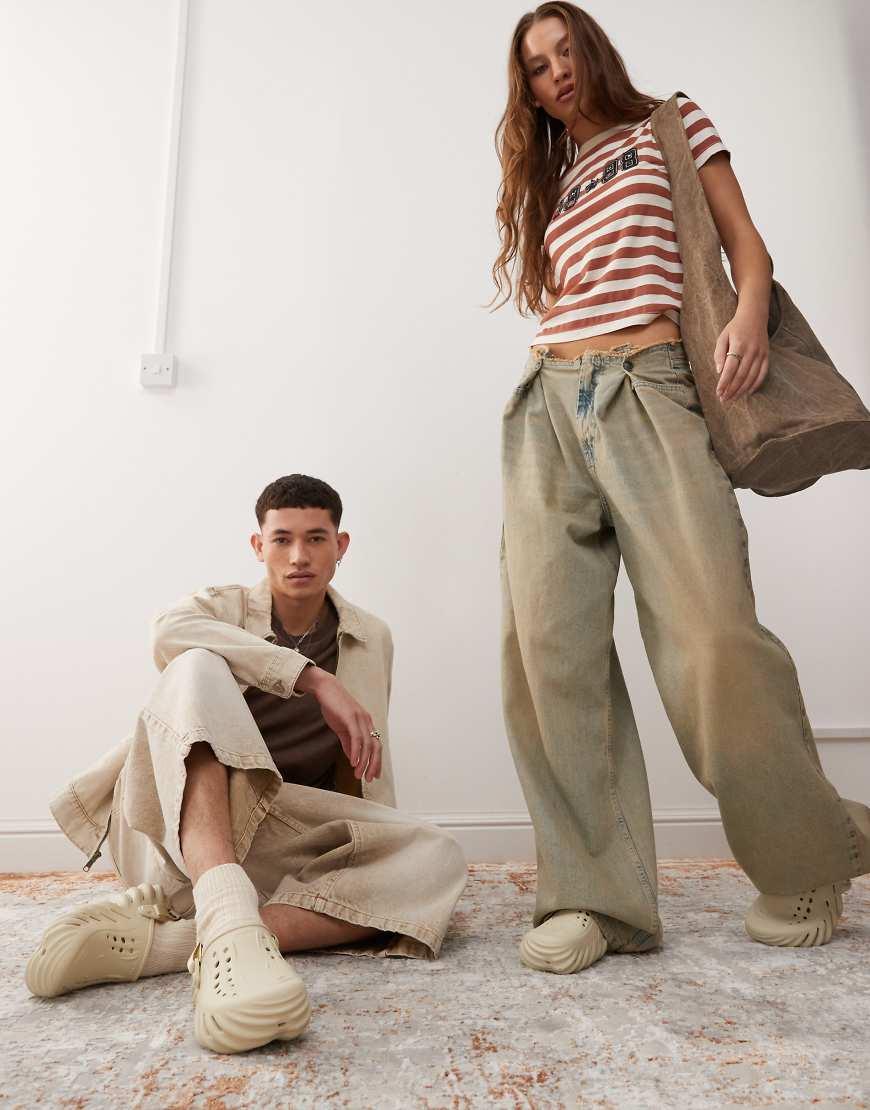 Crocs Mens Crocs Echo Clogs - Mens Shoes Black/Beige Product Image