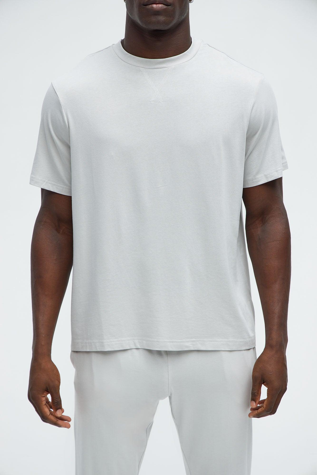 Essential Modal Lounge Short Sleeve Tee - Grey Product Image