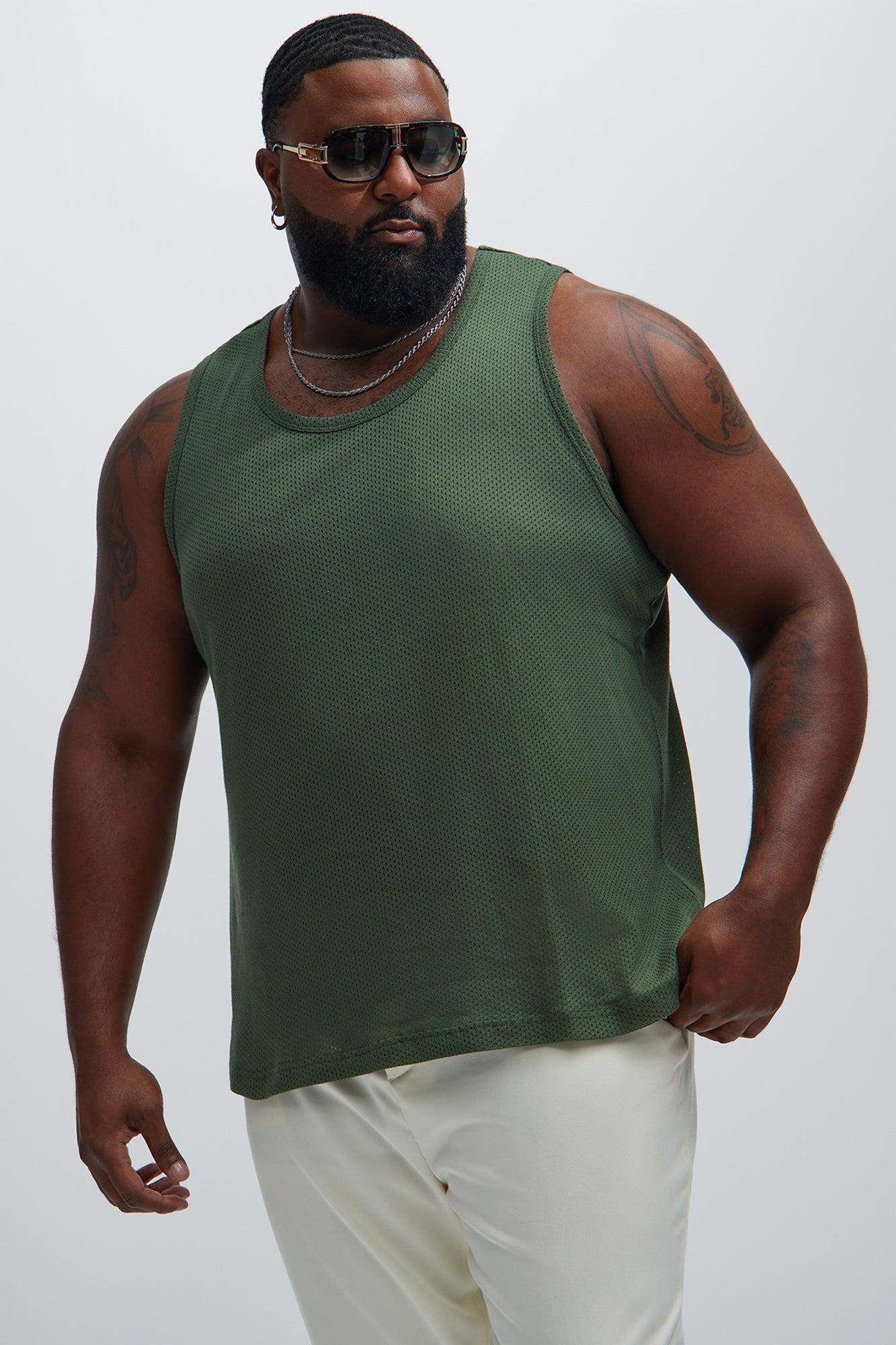 Randall Textured Tank - Green Product Image