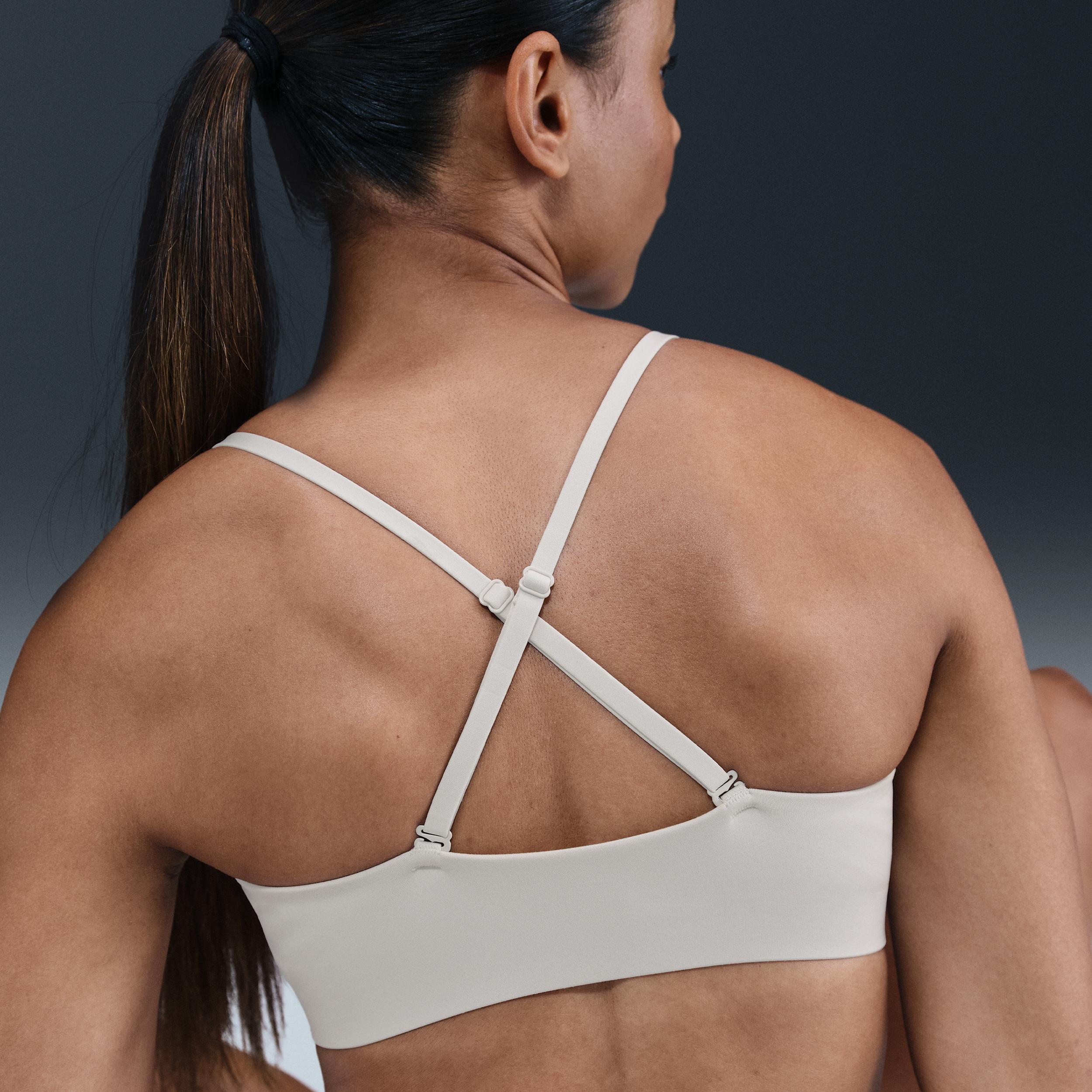 Nike Womens Form Light-Support Non-Padded Triangle Sports Bra | HQ7003-104 Product Image